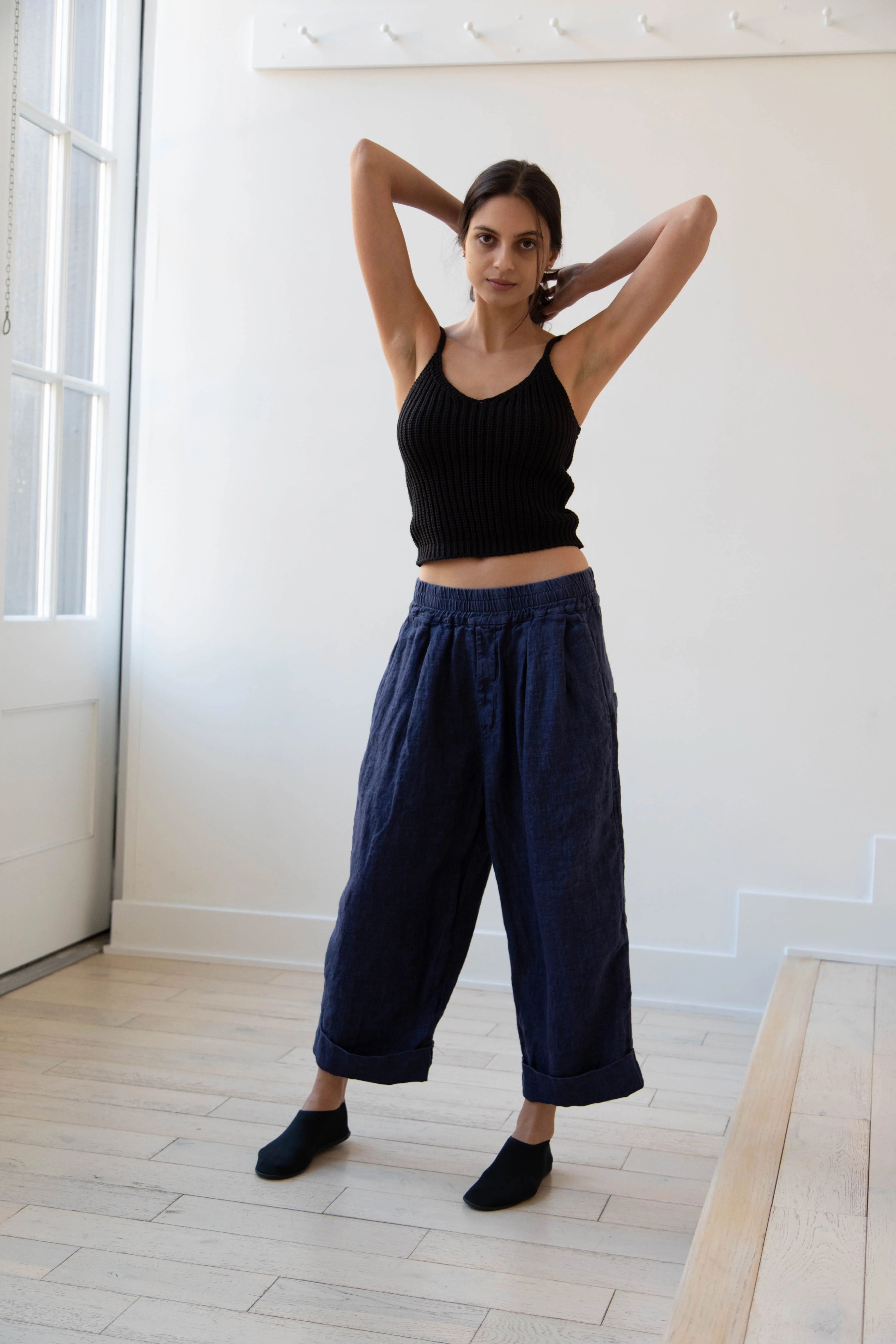 Album di Famiglia | Linen Bragoni in Navy - Image 10