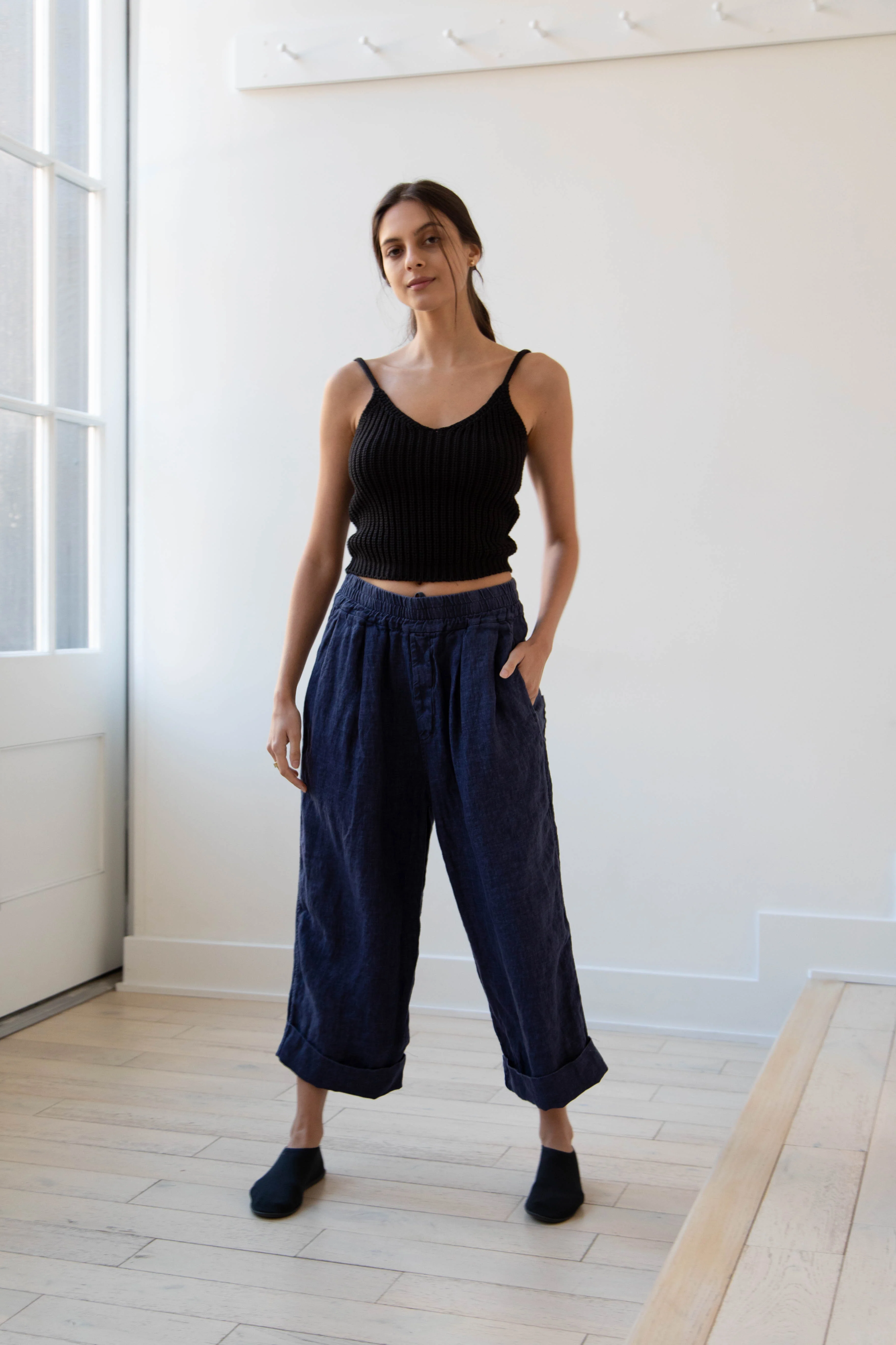Album di Famiglia | Linen Bragoni in Navy - Image 14