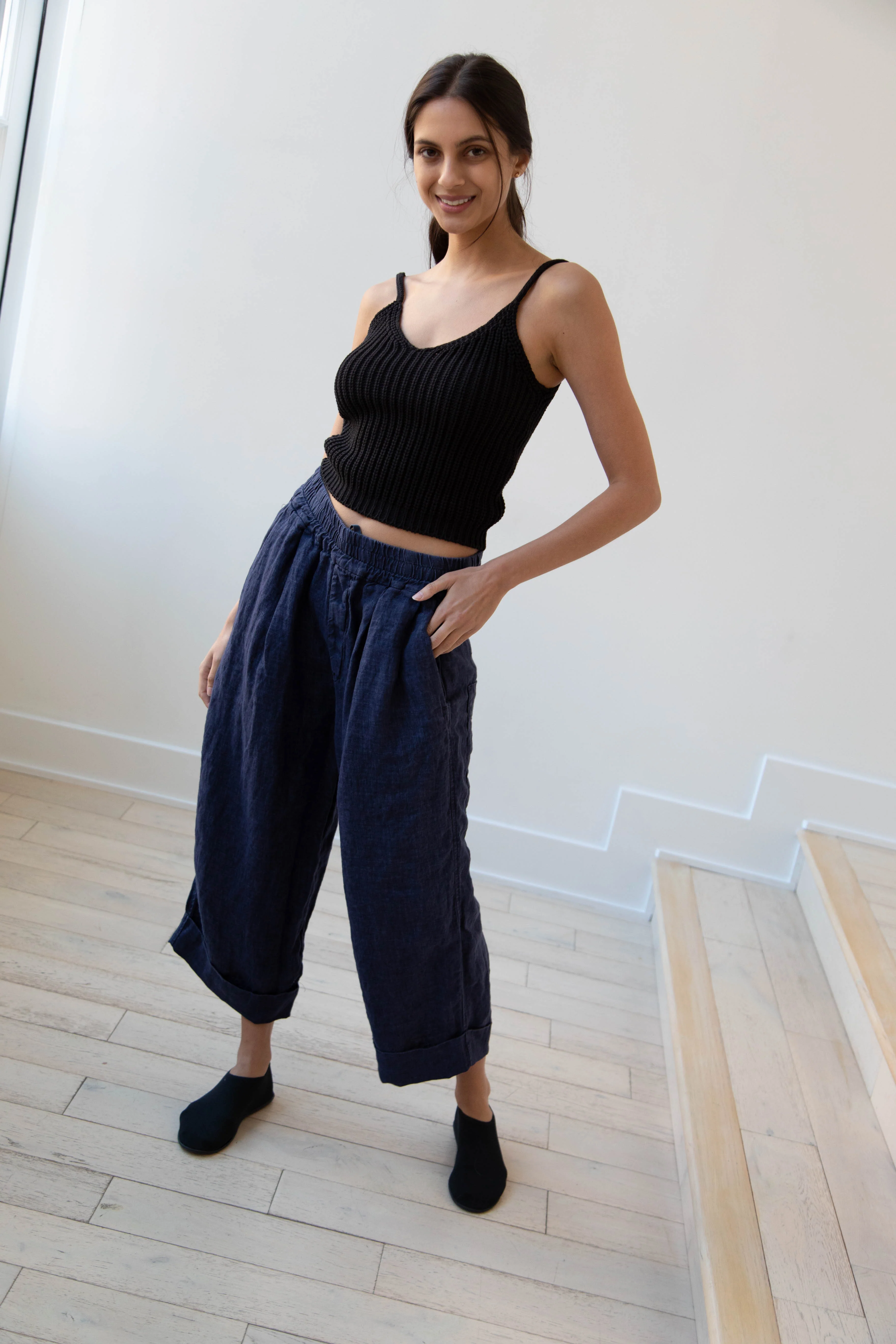 Album di Famiglia | Linen Bragoni in Navy - Image 19