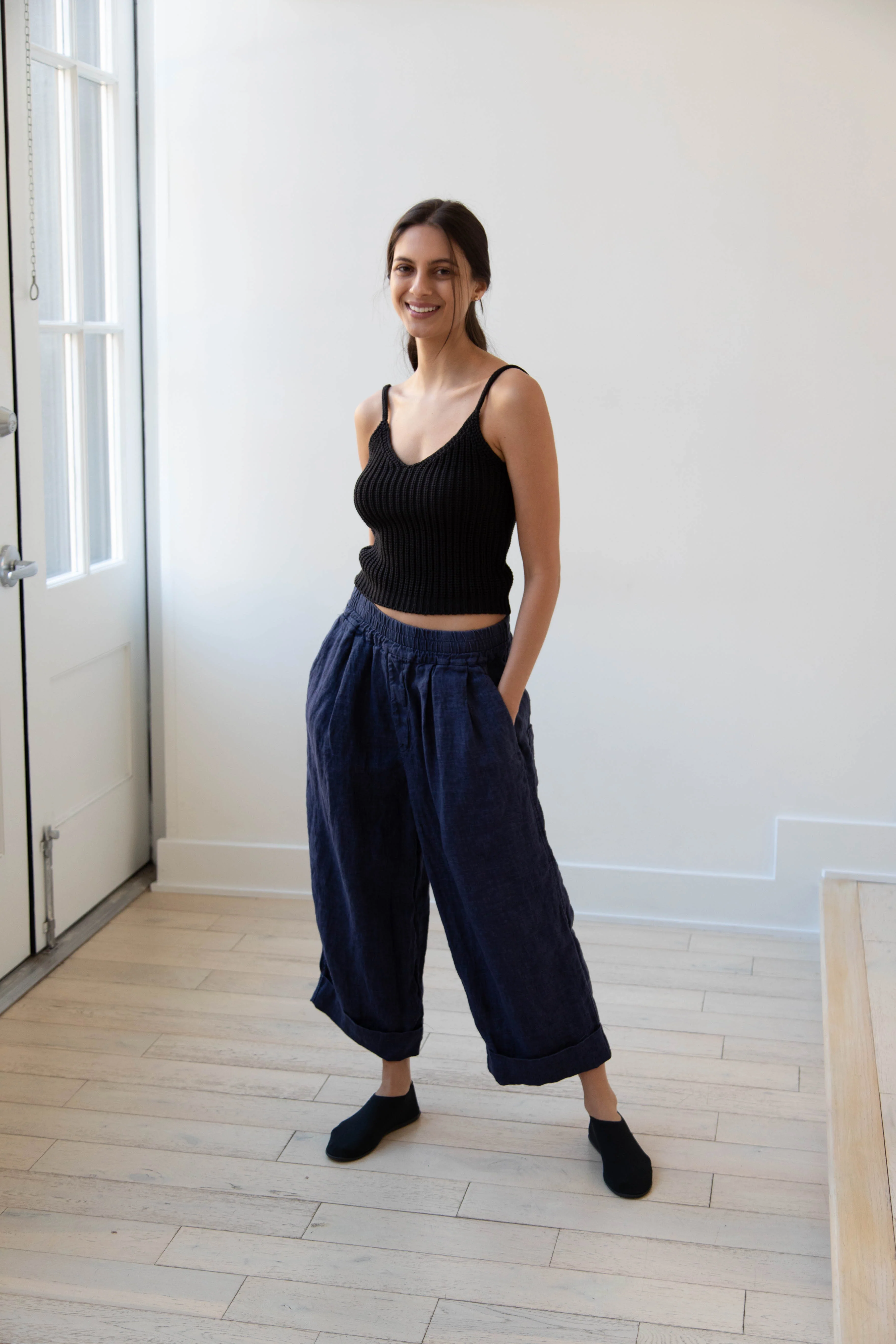 Album di Famiglia | Linen Bragoni in Navy - Image 3