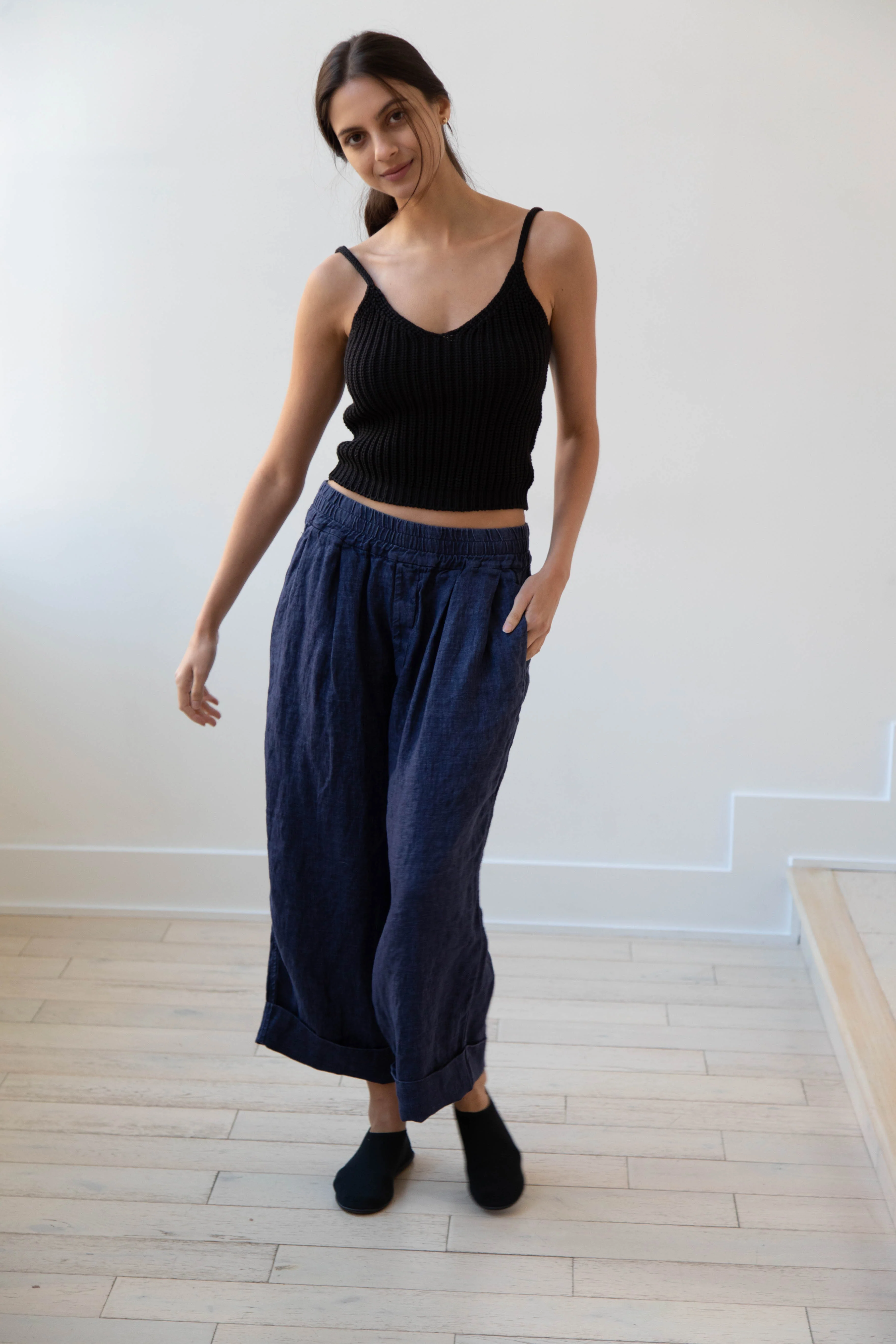 Album di Famiglia | Linen Bragoni in Navy - Image 5