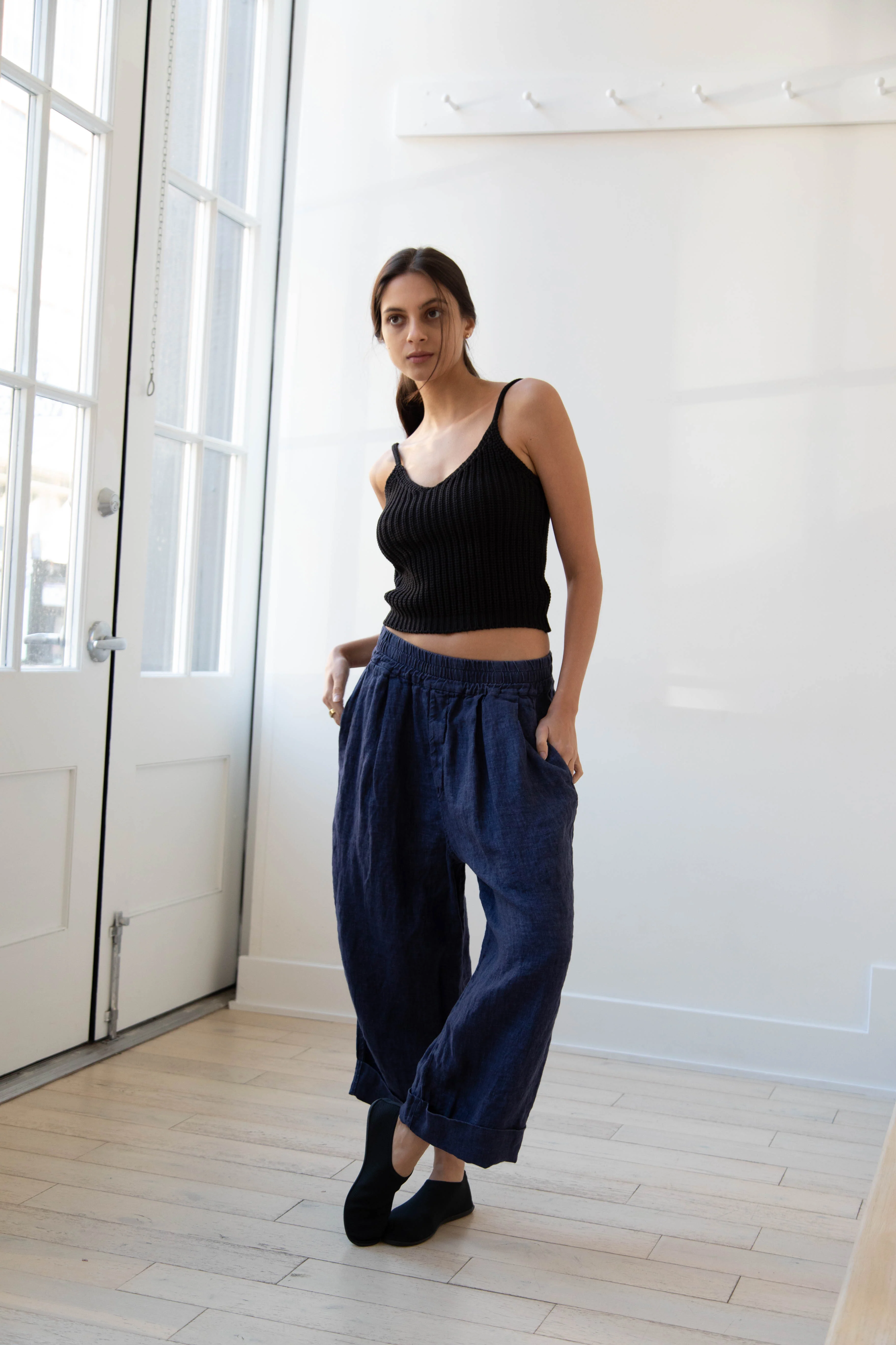 Album di Famiglia | Linen Bragoni in Navy - Image 8