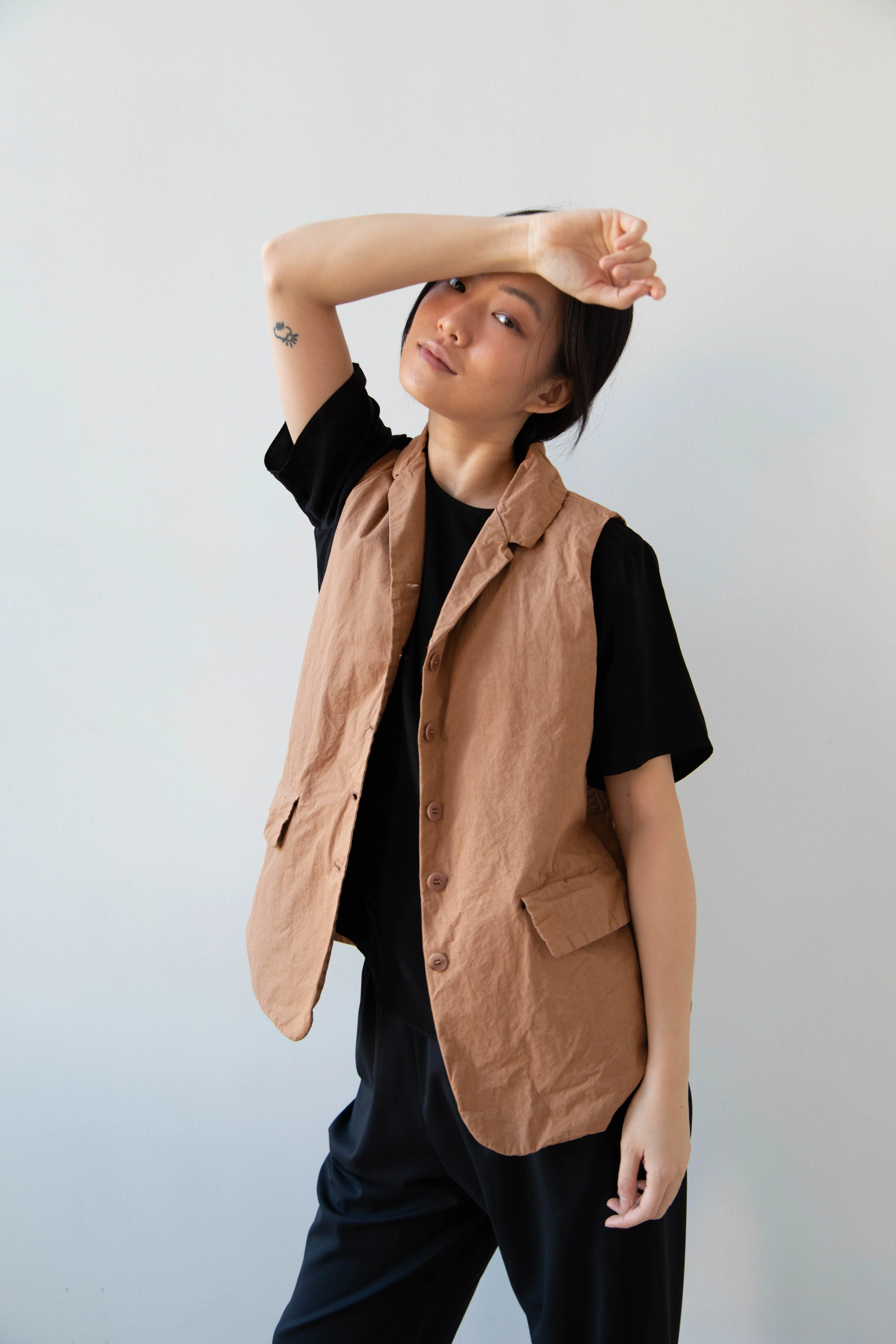 Album di Famiglia | Sleeveless Blazer CC in Pottery - Image 13
