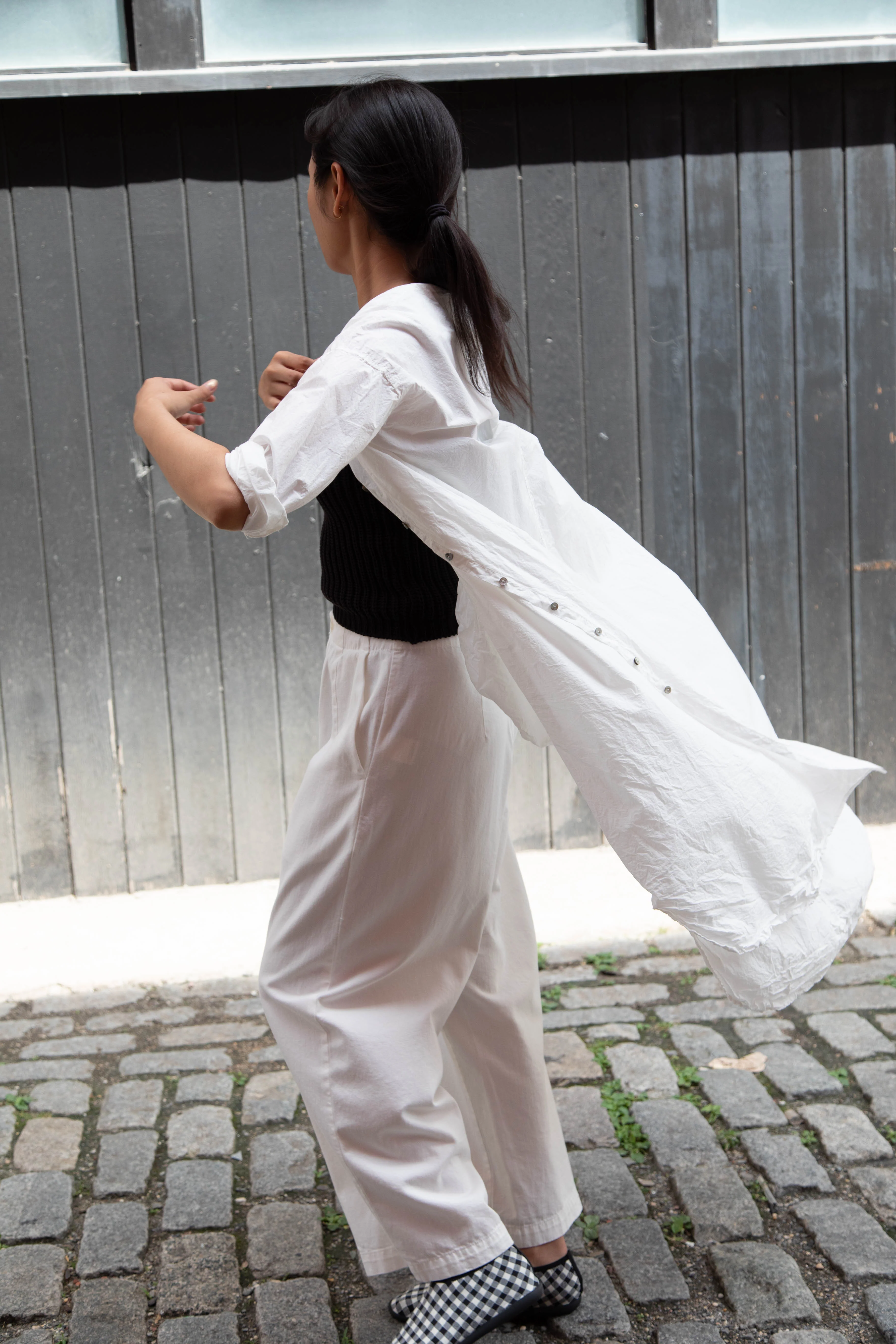 Album di Famiglia | TC Cotton Long Shirt Dress in Milk White - Image 16