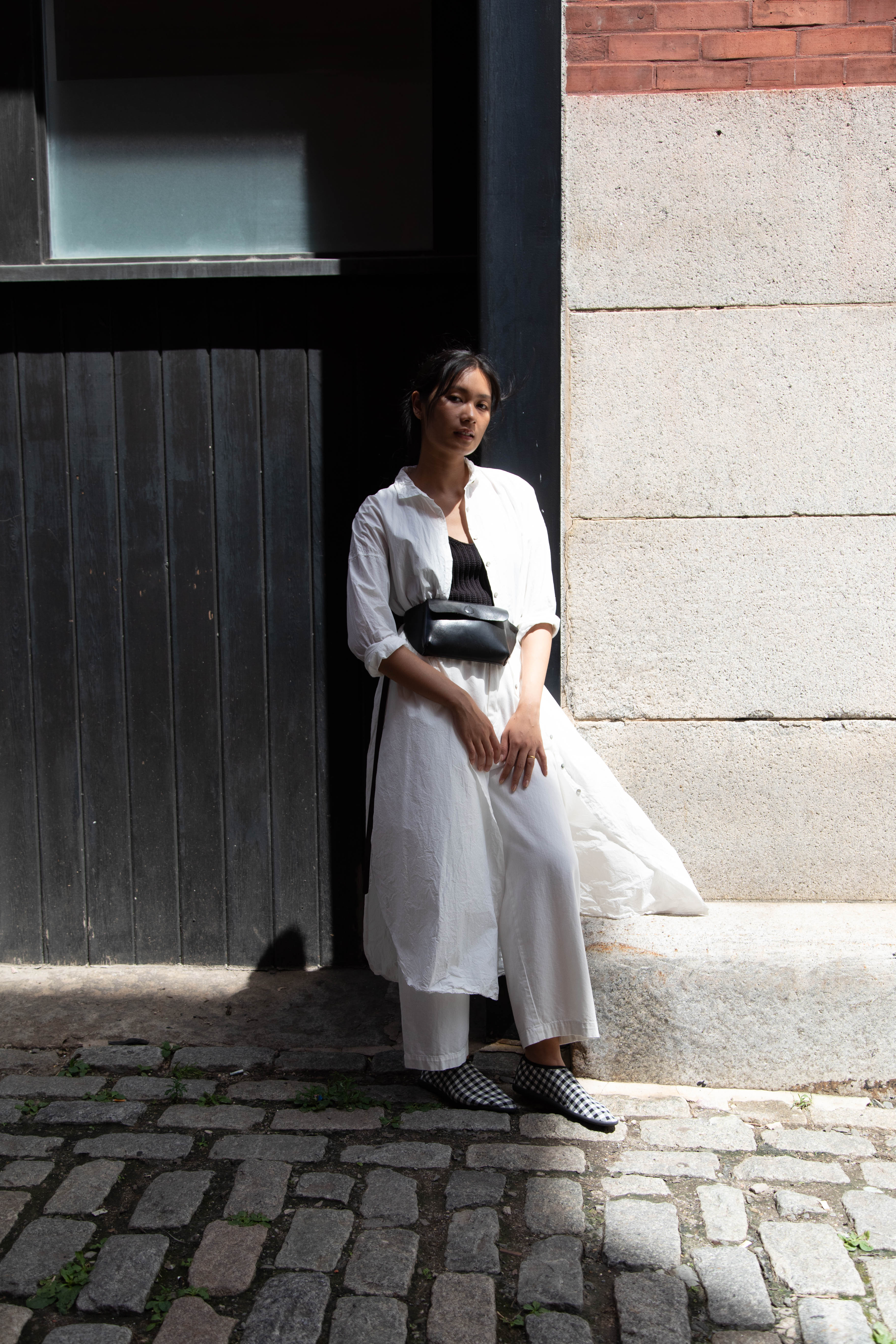 Album di Famiglia | TC Cotton Long Shirt Dress in Milk White - Image 3