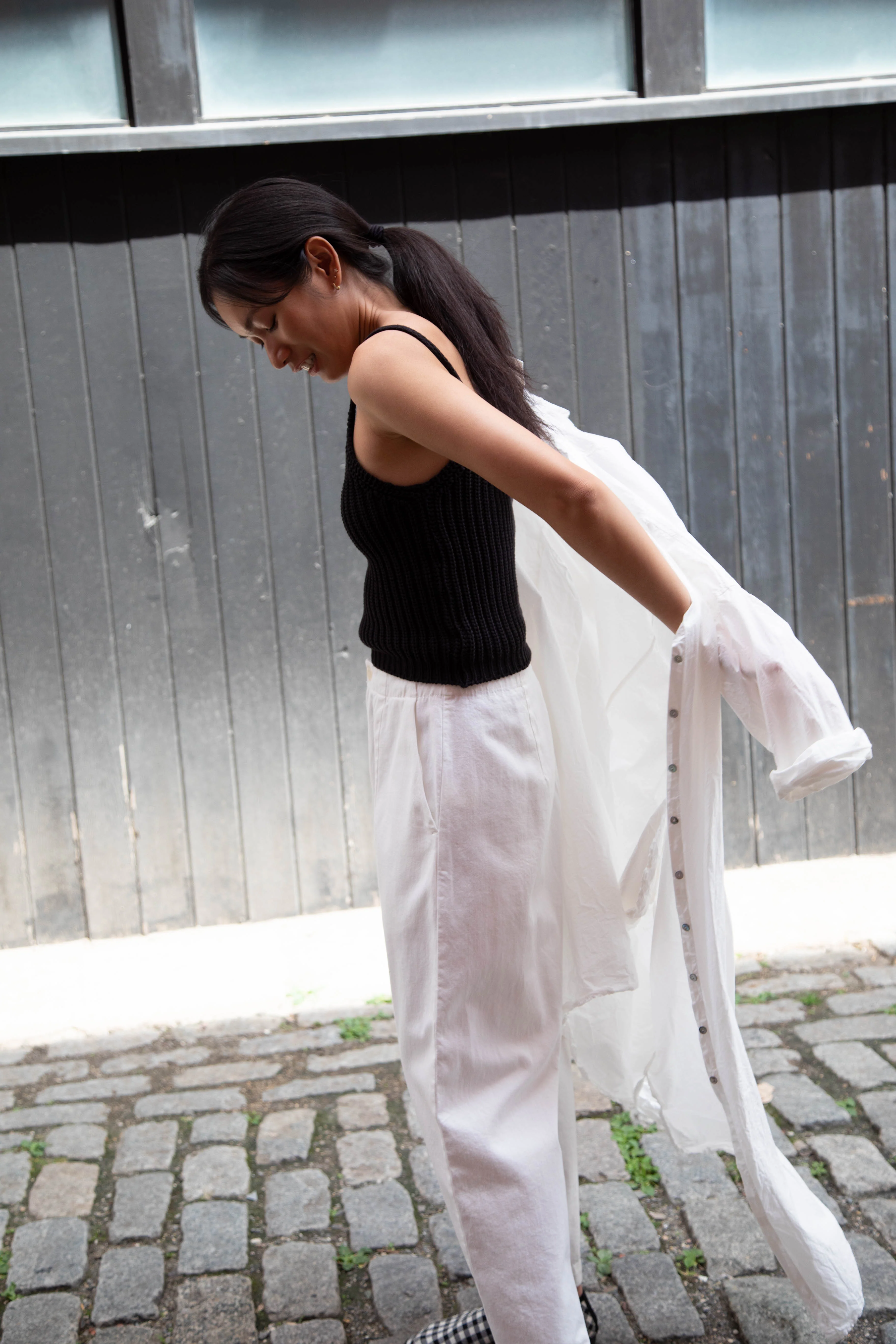 Album di Famiglia | TC Cotton Long Shirt Dress in Milk White - Image 43