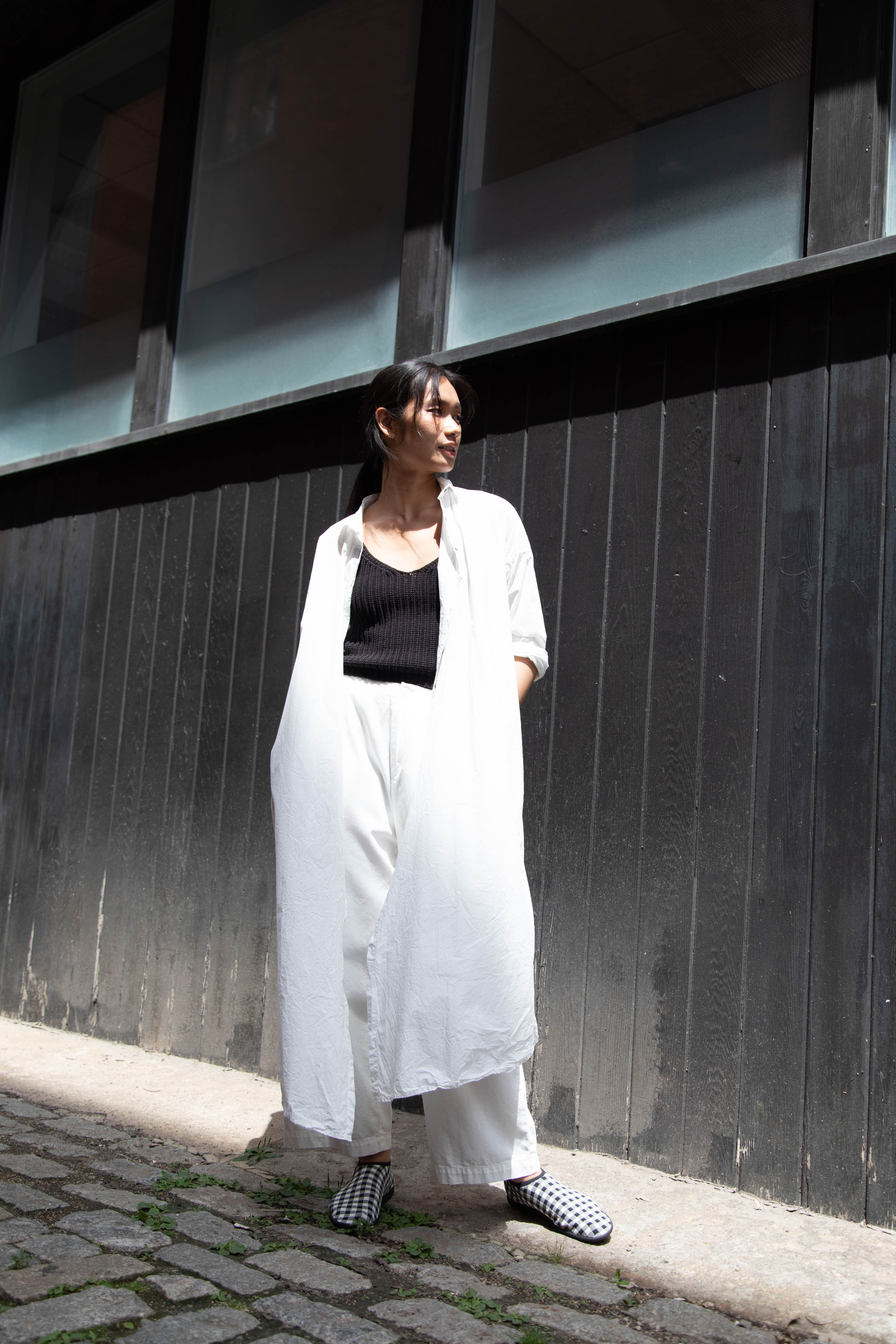 Album di Famiglia | TC Cotton Long Shirt Dress in Milk White - Image 47