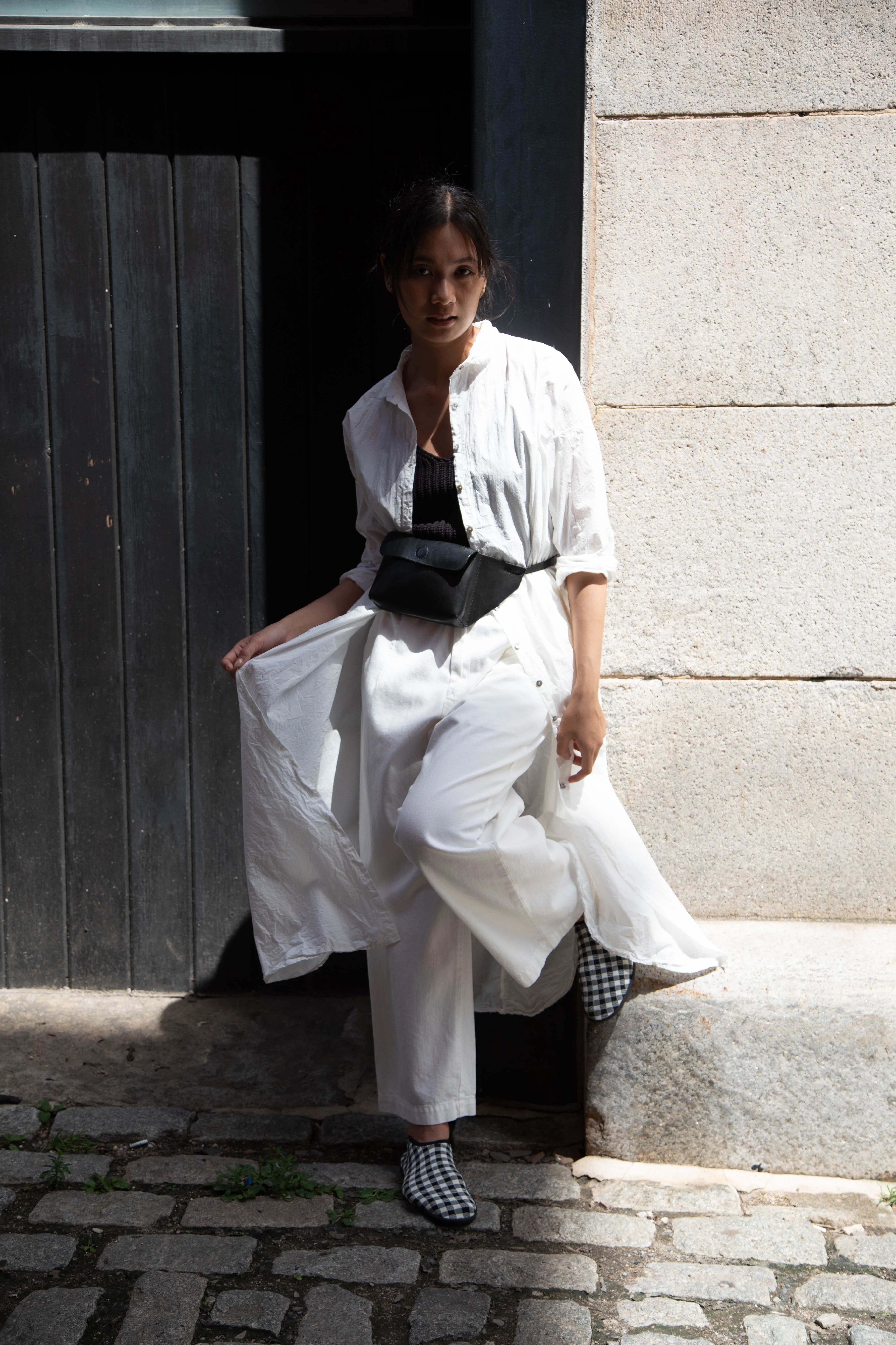 Album di Famiglia | TC Cotton Long Shirt Dress in Milk White - Image 58