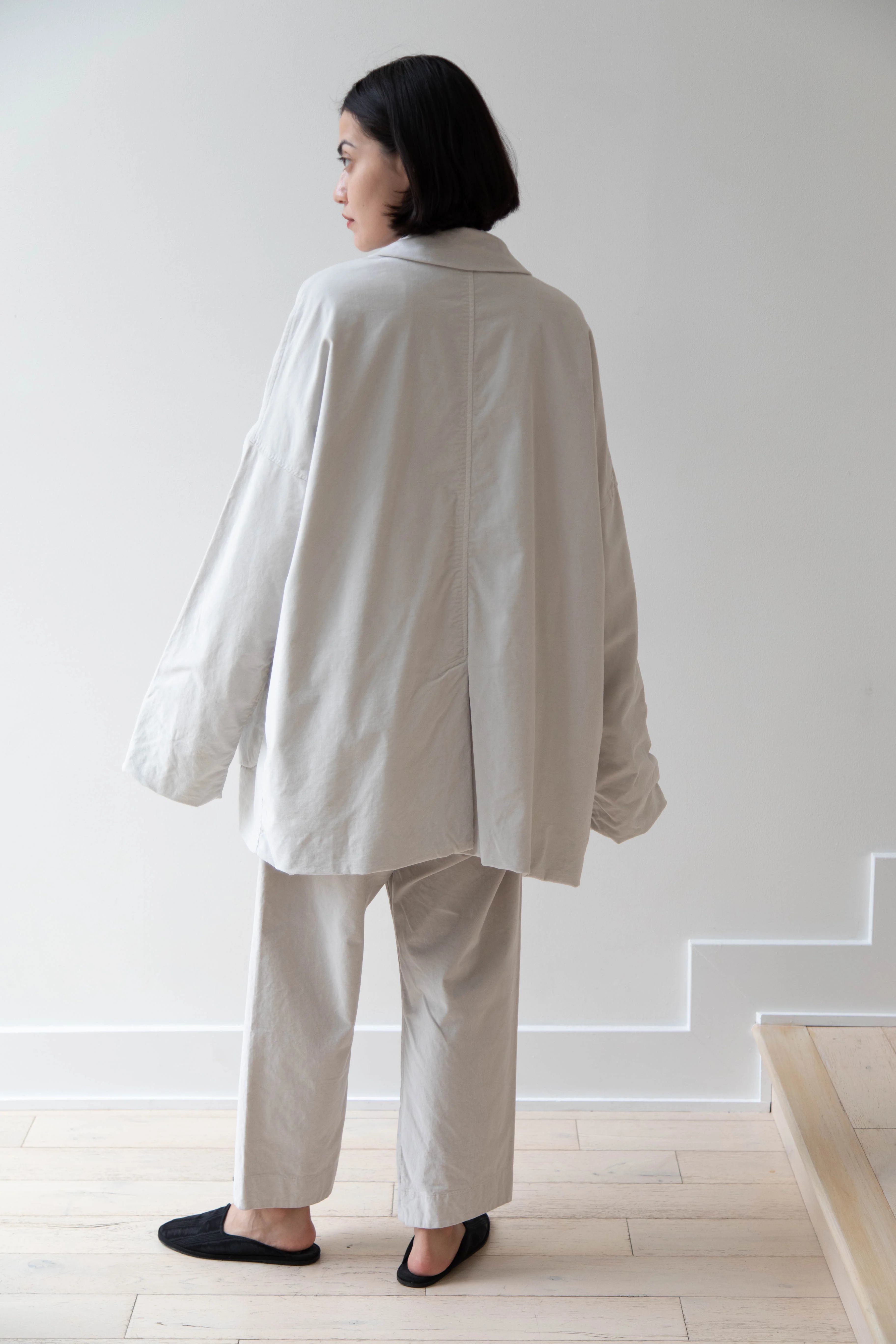 Album di Famiglia | Velvet Big Blazer in Fog - Image 14