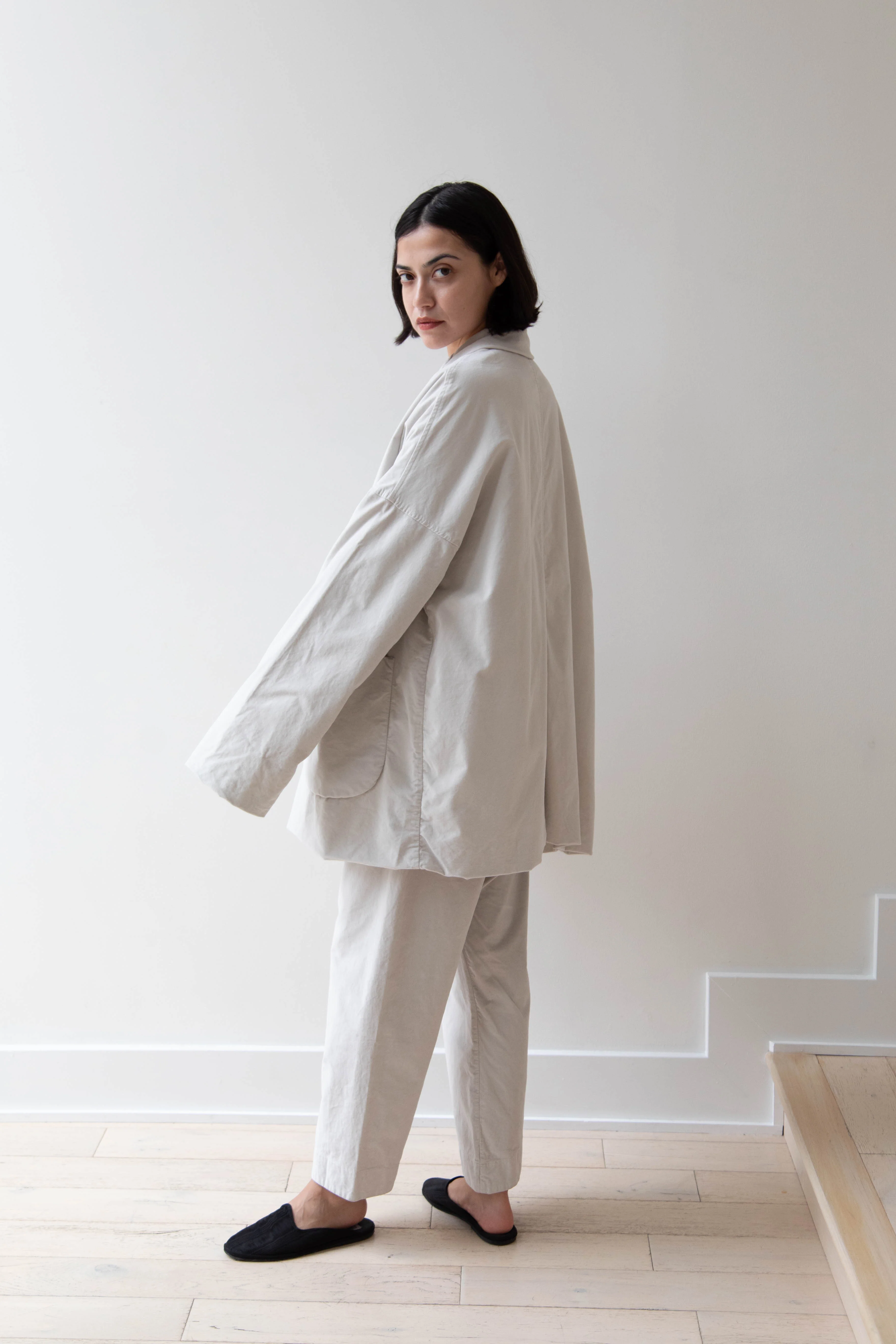 Album di Famiglia | Velvet Big Blazer in Fog - Image 16