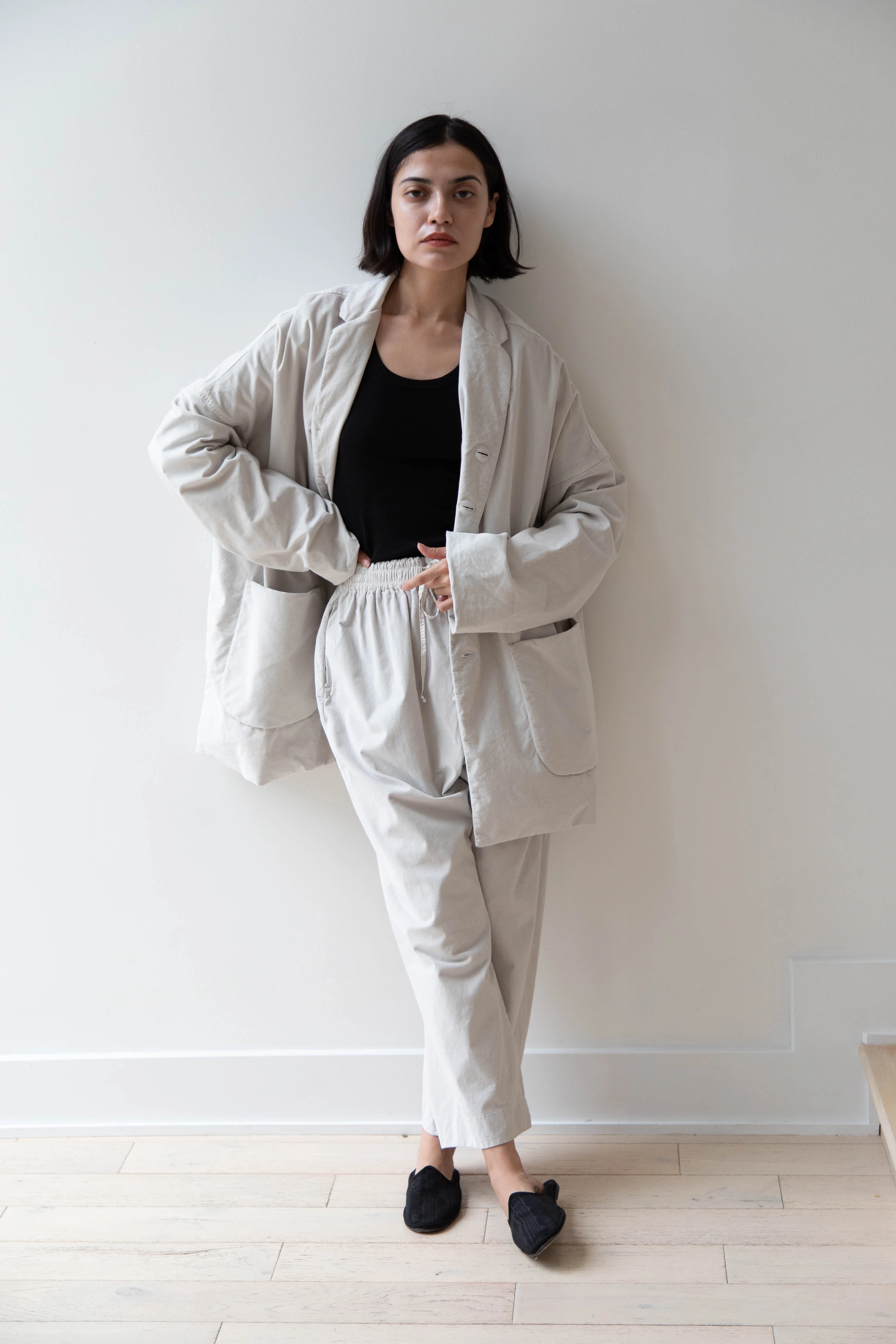 Album di Famiglia | Velvet Big Blazer in Fog - Image 19