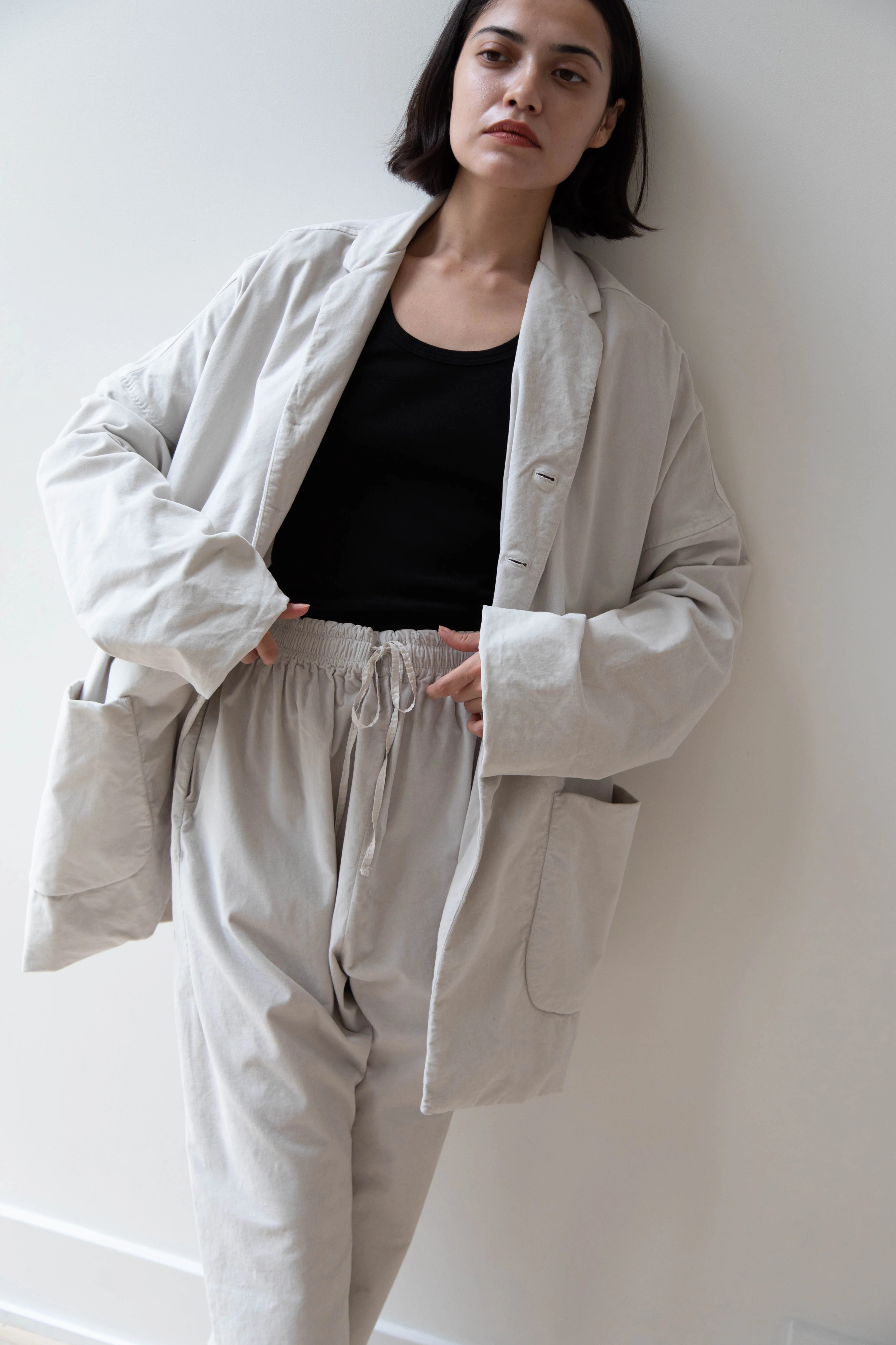 Album di Famiglia | Velvet Big Blazer in Fog - Image 21