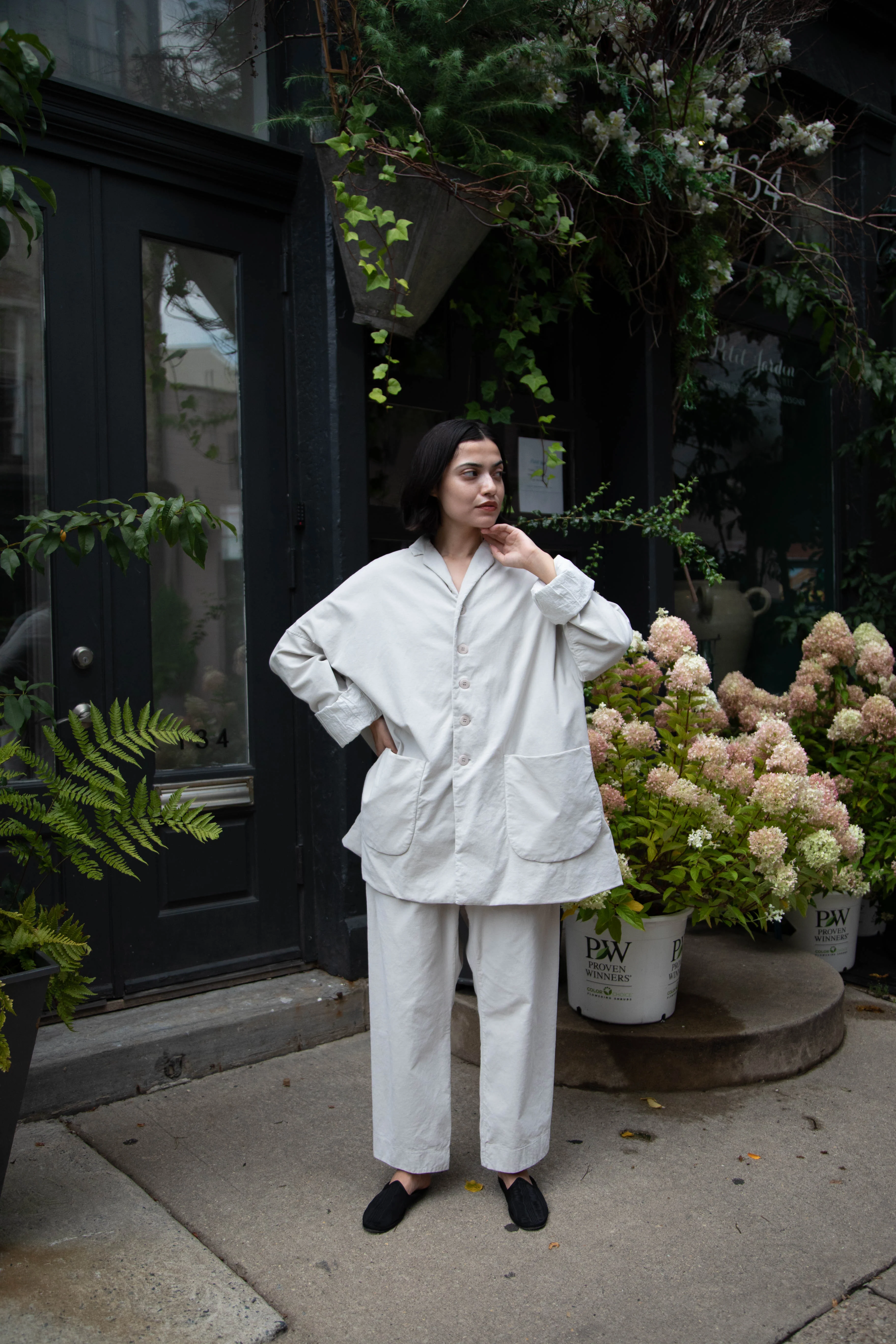 Album di Famiglia | Velvet Big Blazer in Fog - Image 29