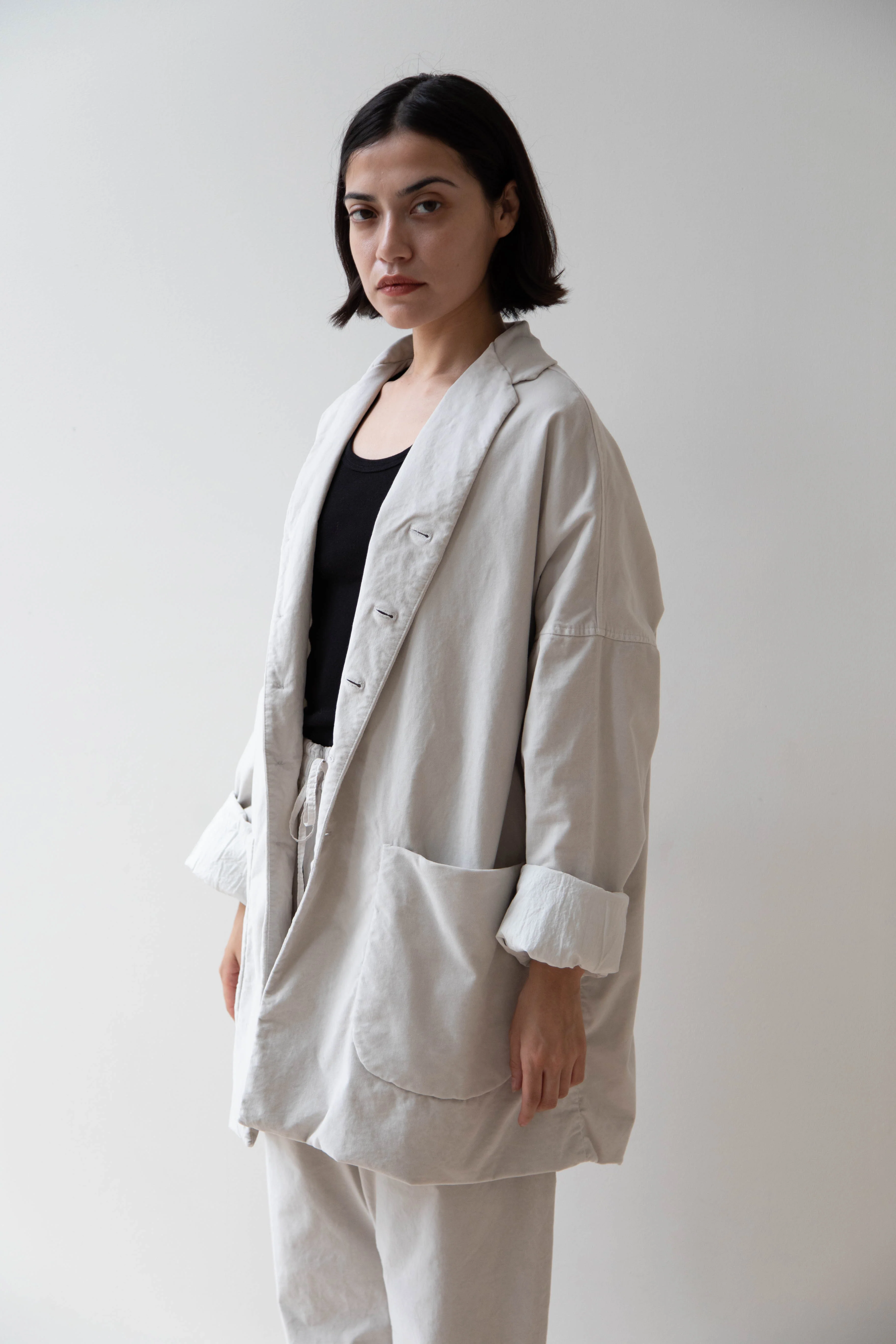 Album di Famiglia | Velvet Big Blazer in Fog - Image 30