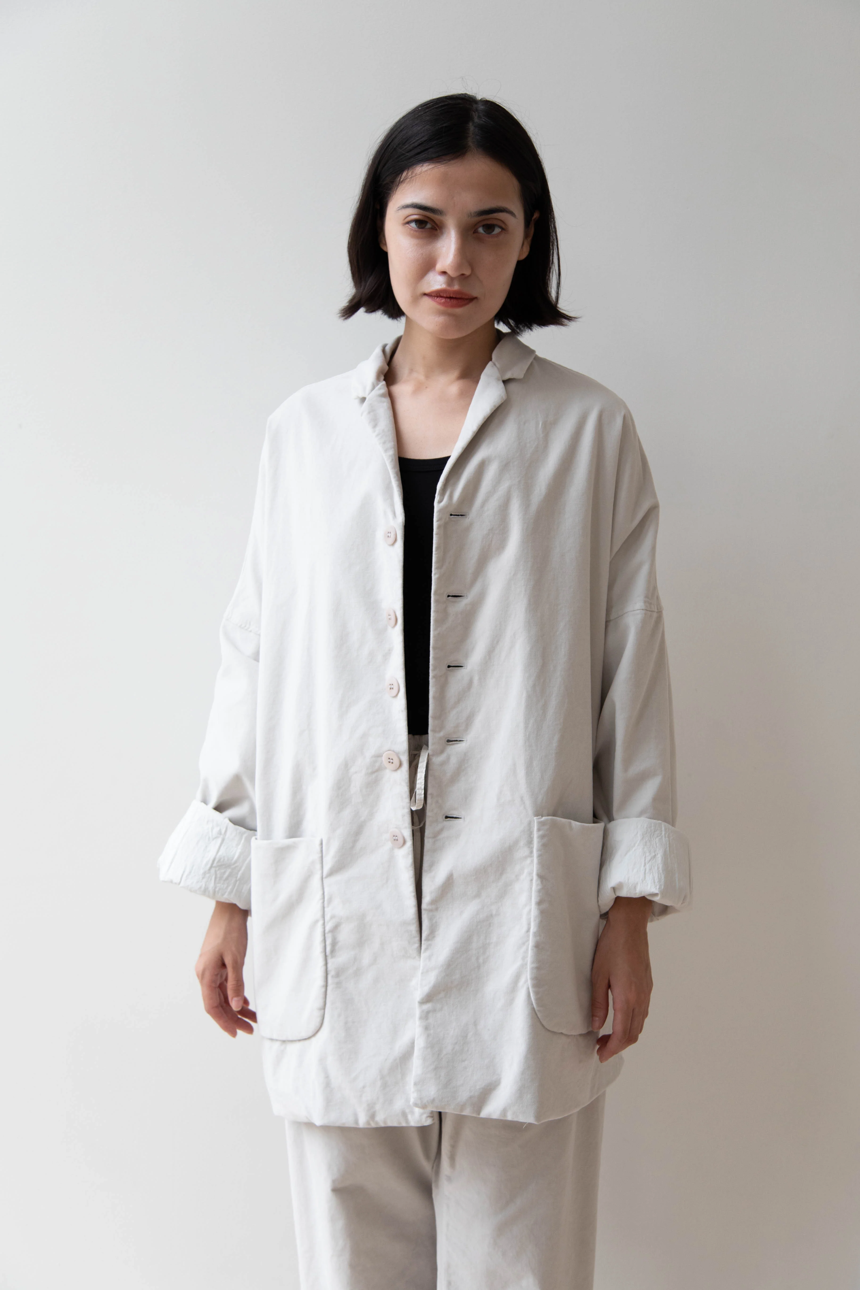 Album di Famiglia | Velvet Big Blazer in Fog - Image 31