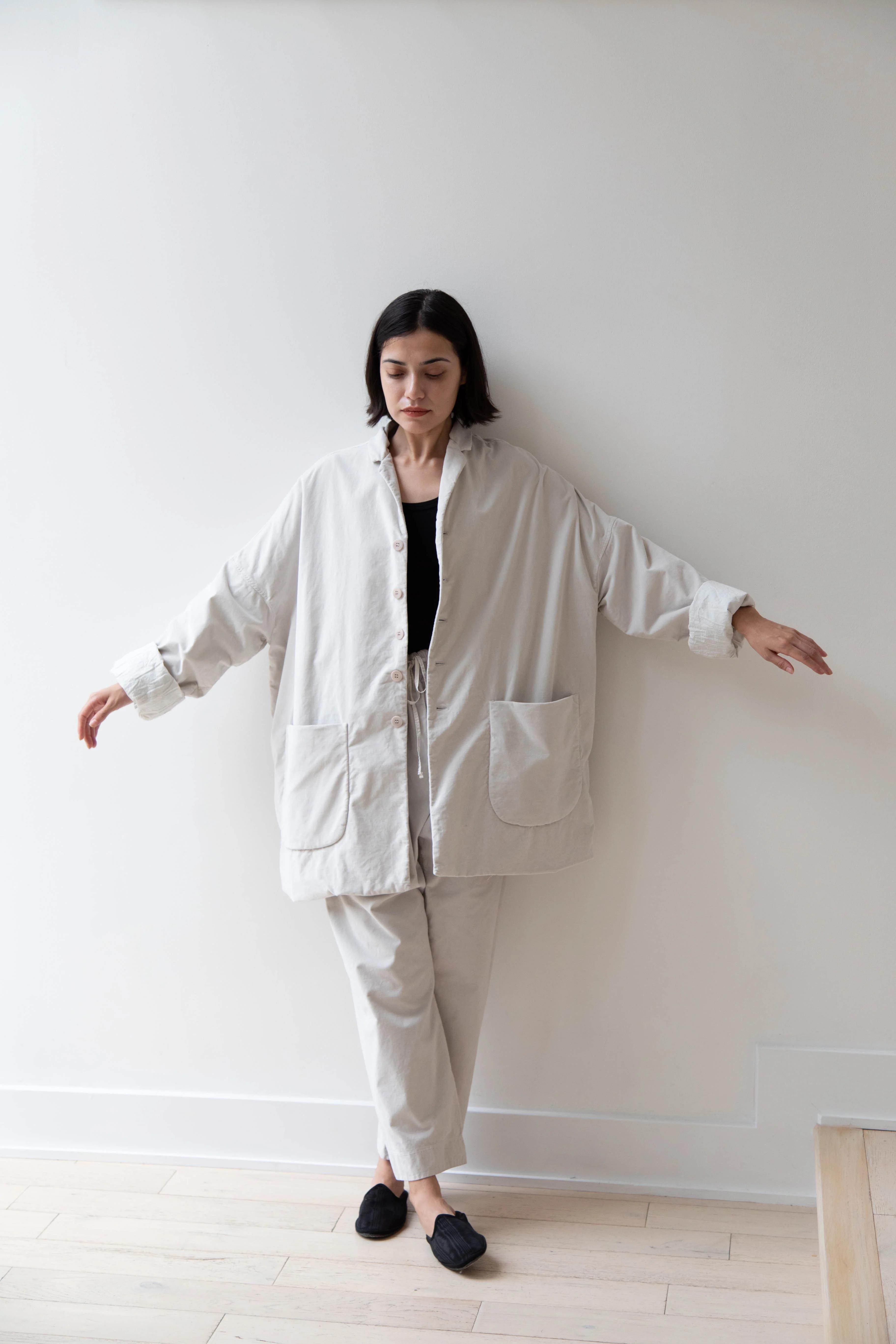 Album di Famiglia | Velvet Big Blazer in Fog - Image 34