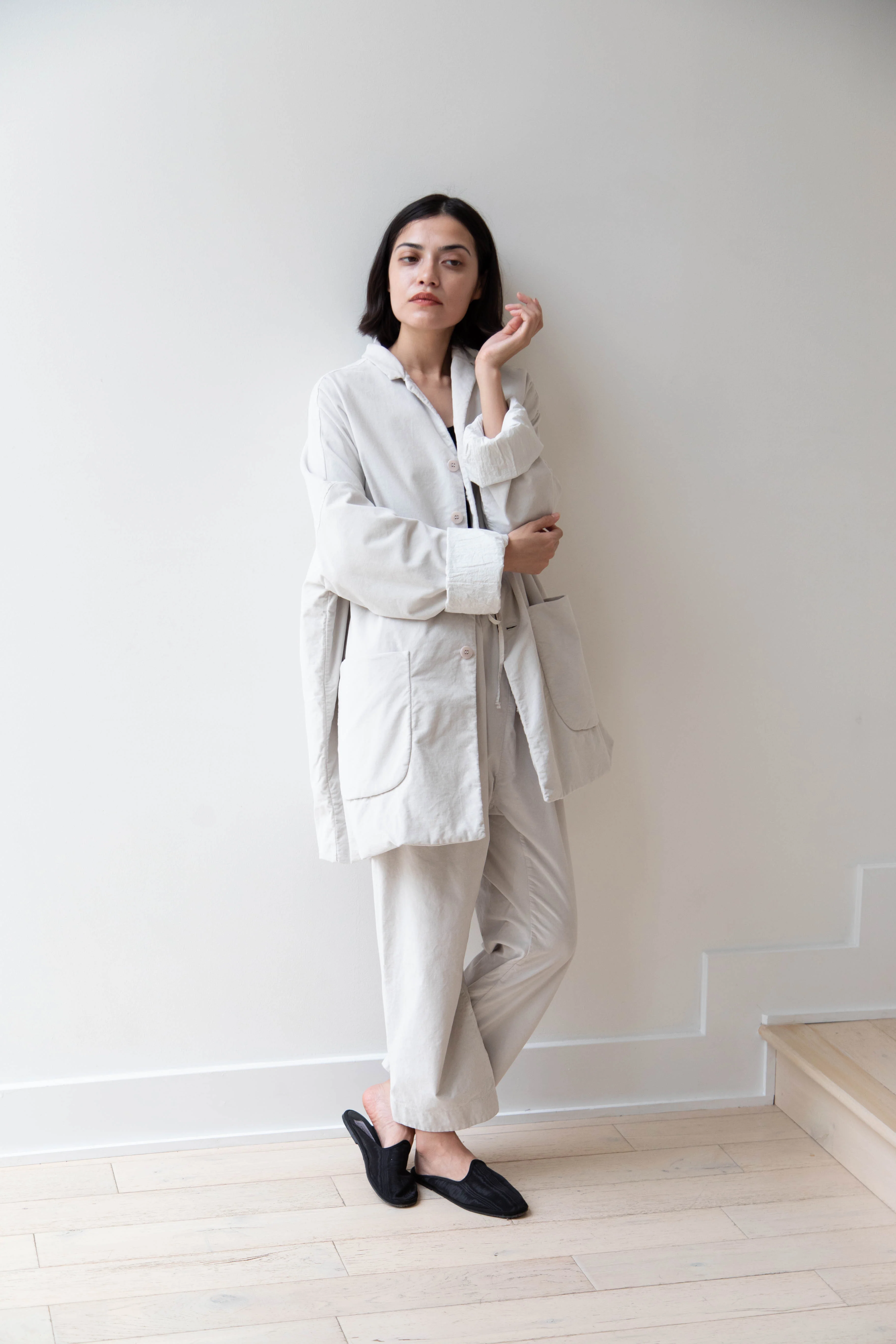 Album di Famiglia | Velvet Big Blazer in Fog - Image 40