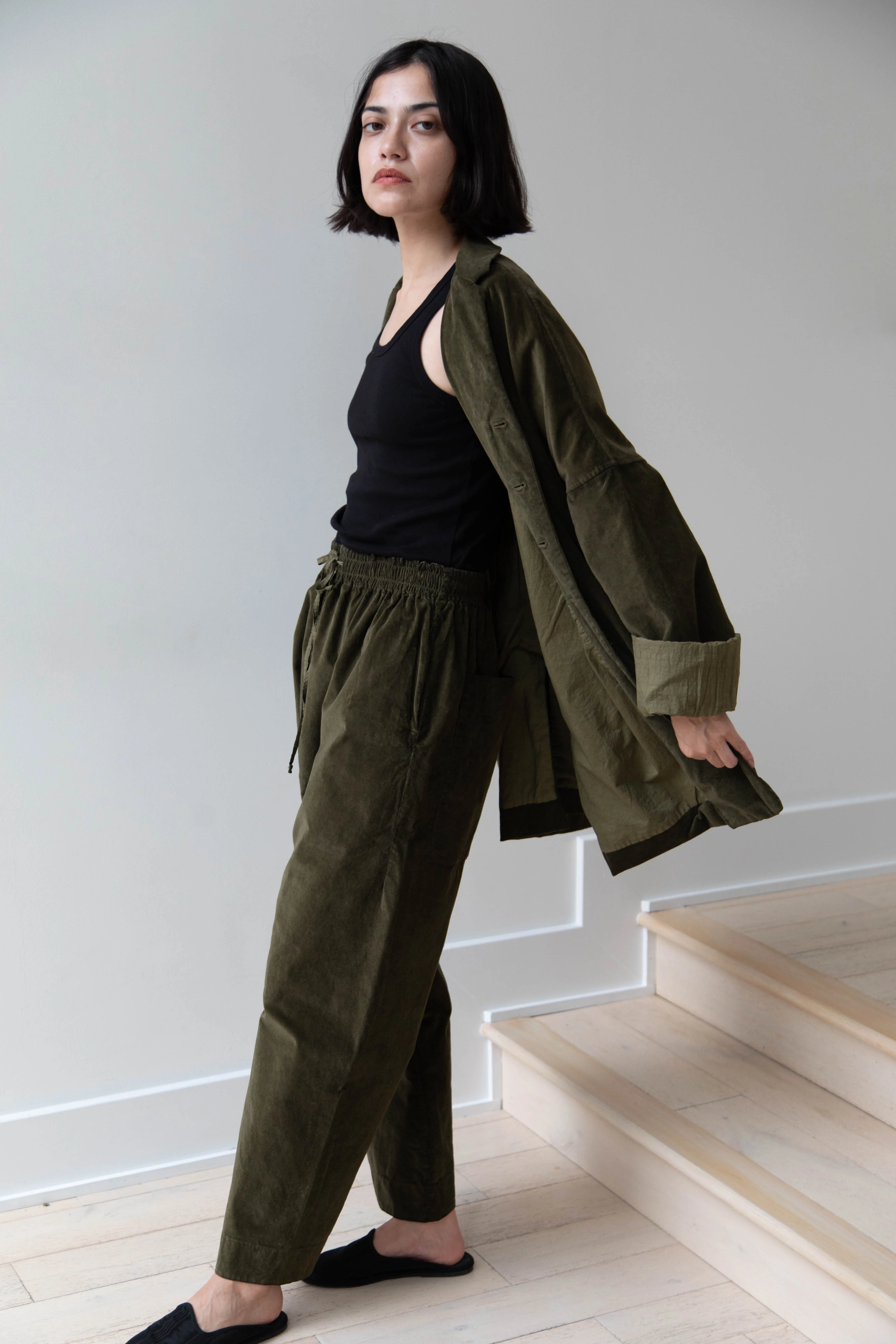Album di Famiglia | Velvet Big Blazer in Olive - Image 27