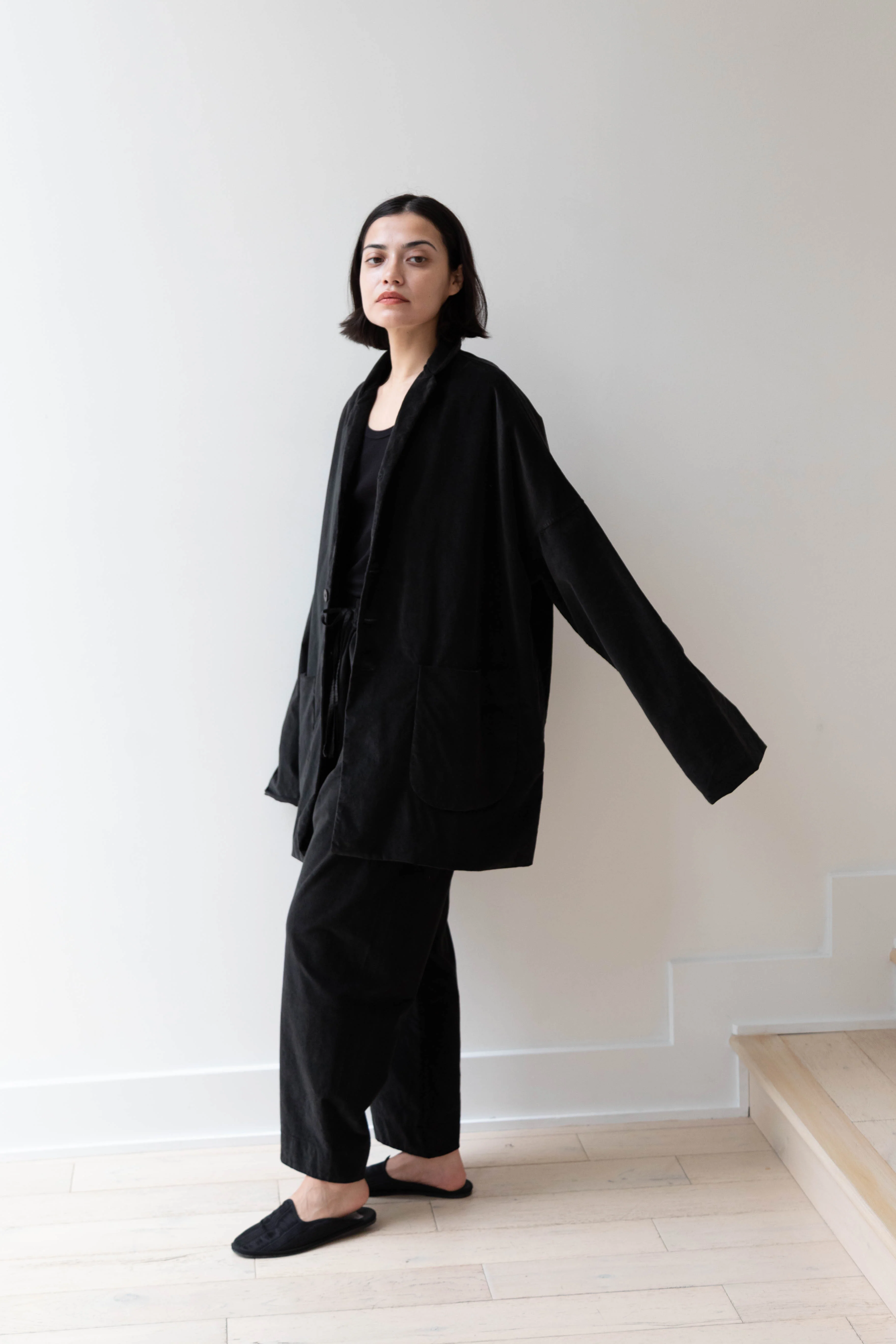 Album di Famiglia | Velvet Big Blazer in Slate - Image 12