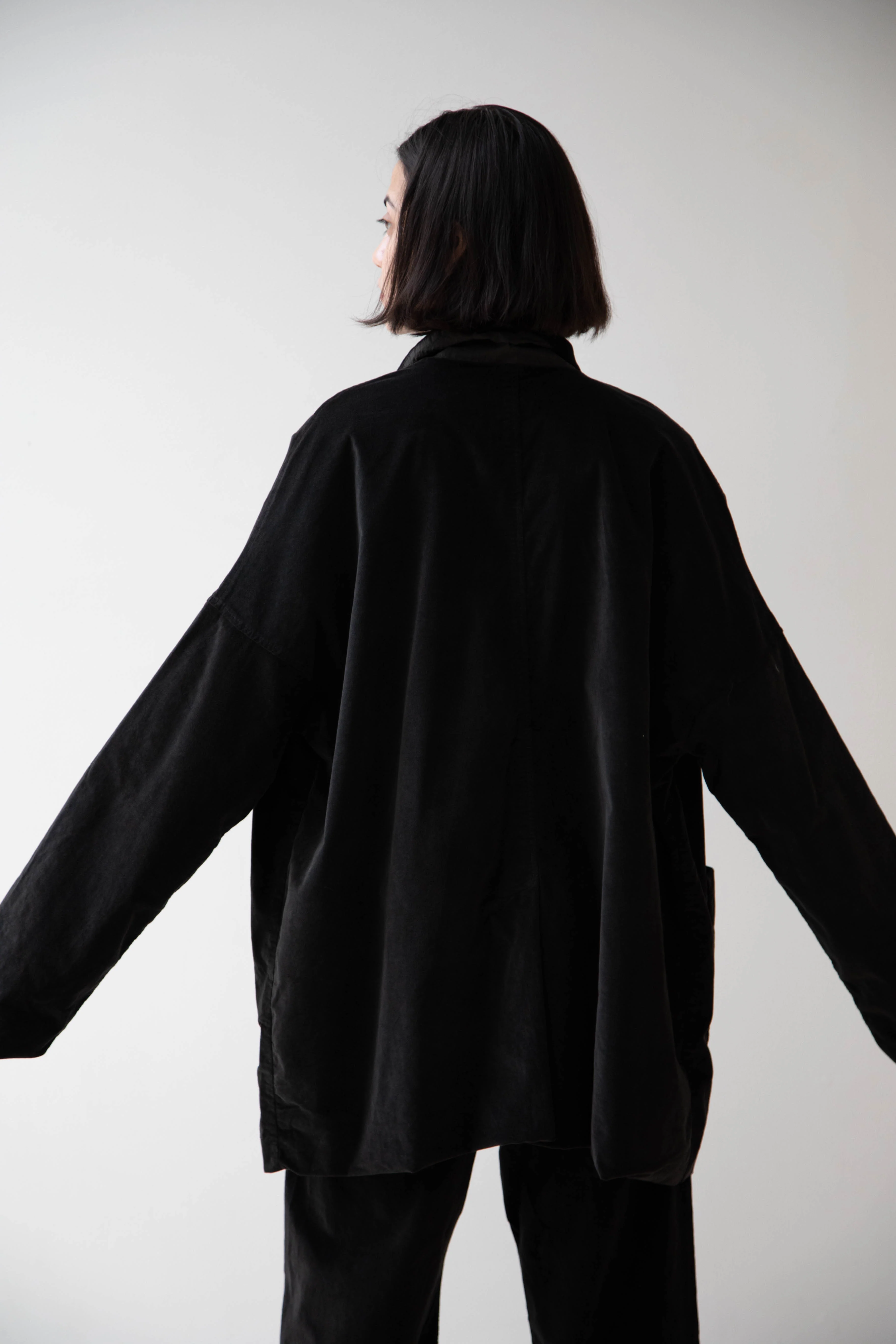 Album di Famiglia | Velvet Big Blazer in Slate - Image 15