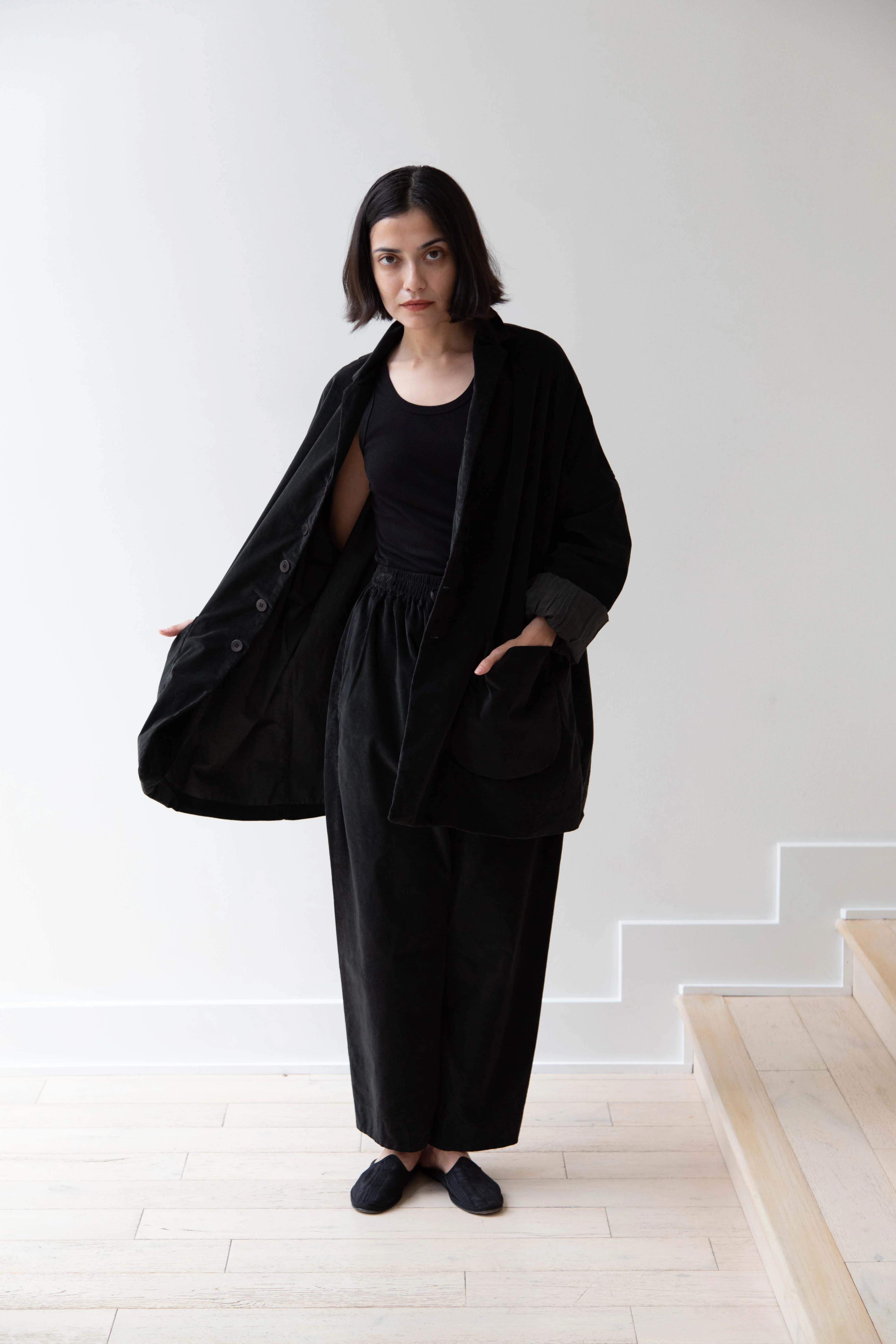 Album di Famiglia | Velvet Big Blazer in Slate - Image 23