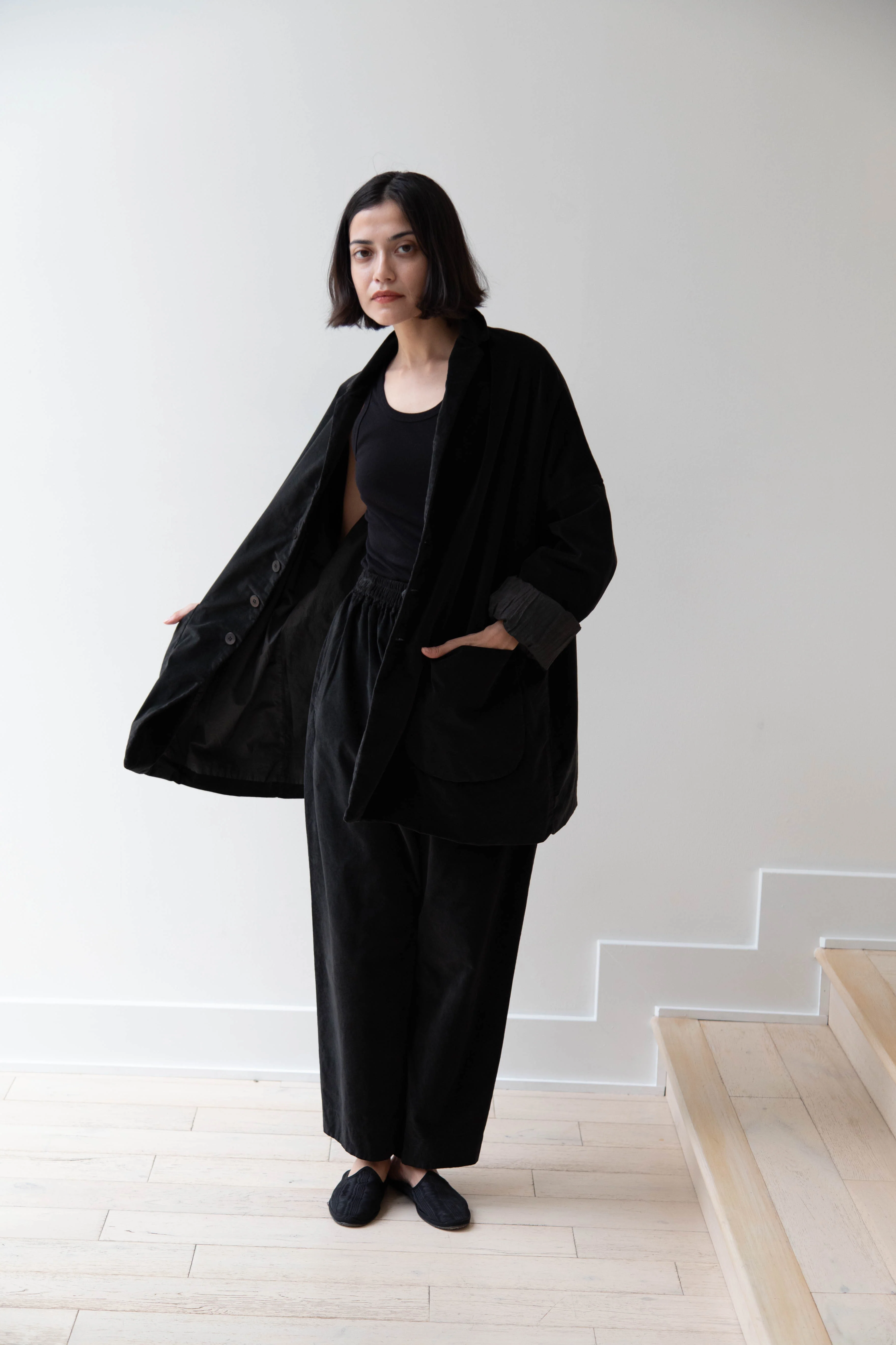 Album di Famiglia | Velvet Big Blazer in Slate - Image 24