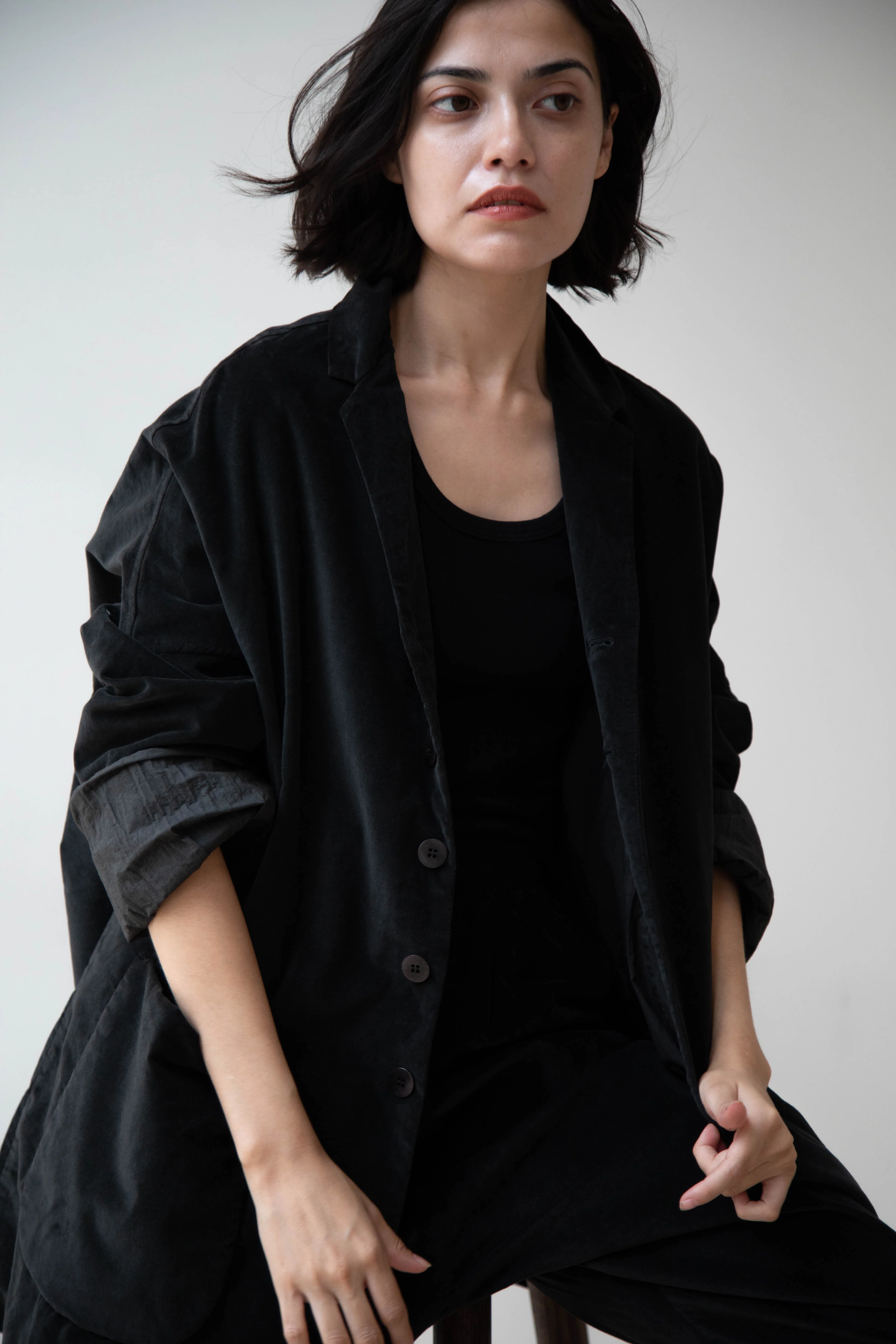 Album di Famiglia | Velvet Big Blazer in Slate - Image 30
