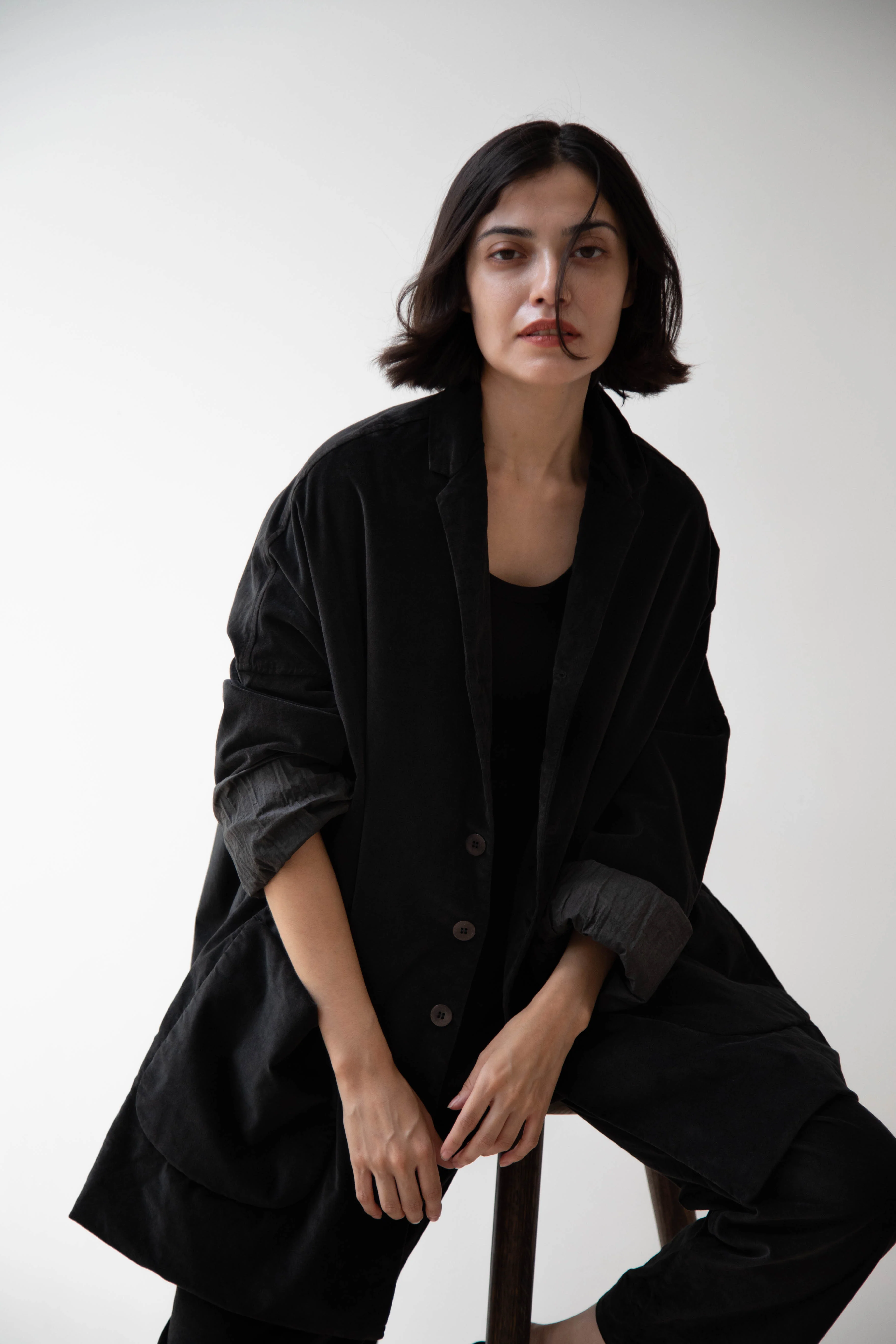 Album di Famiglia | Velvet Big Blazer in Slate - Image 33
