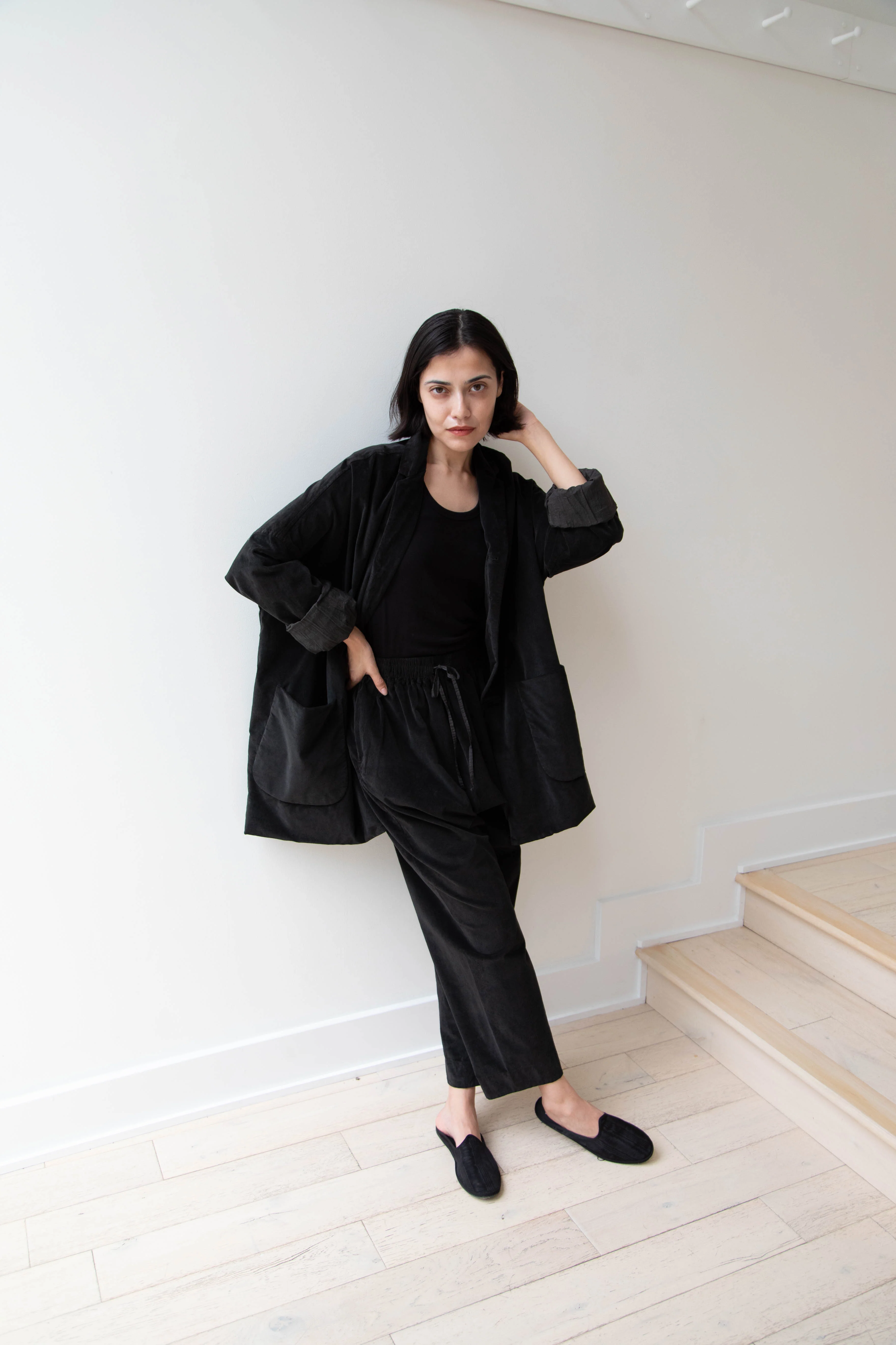 Album di Famiglia | Velvet Big Blazer in Slate - Image 36