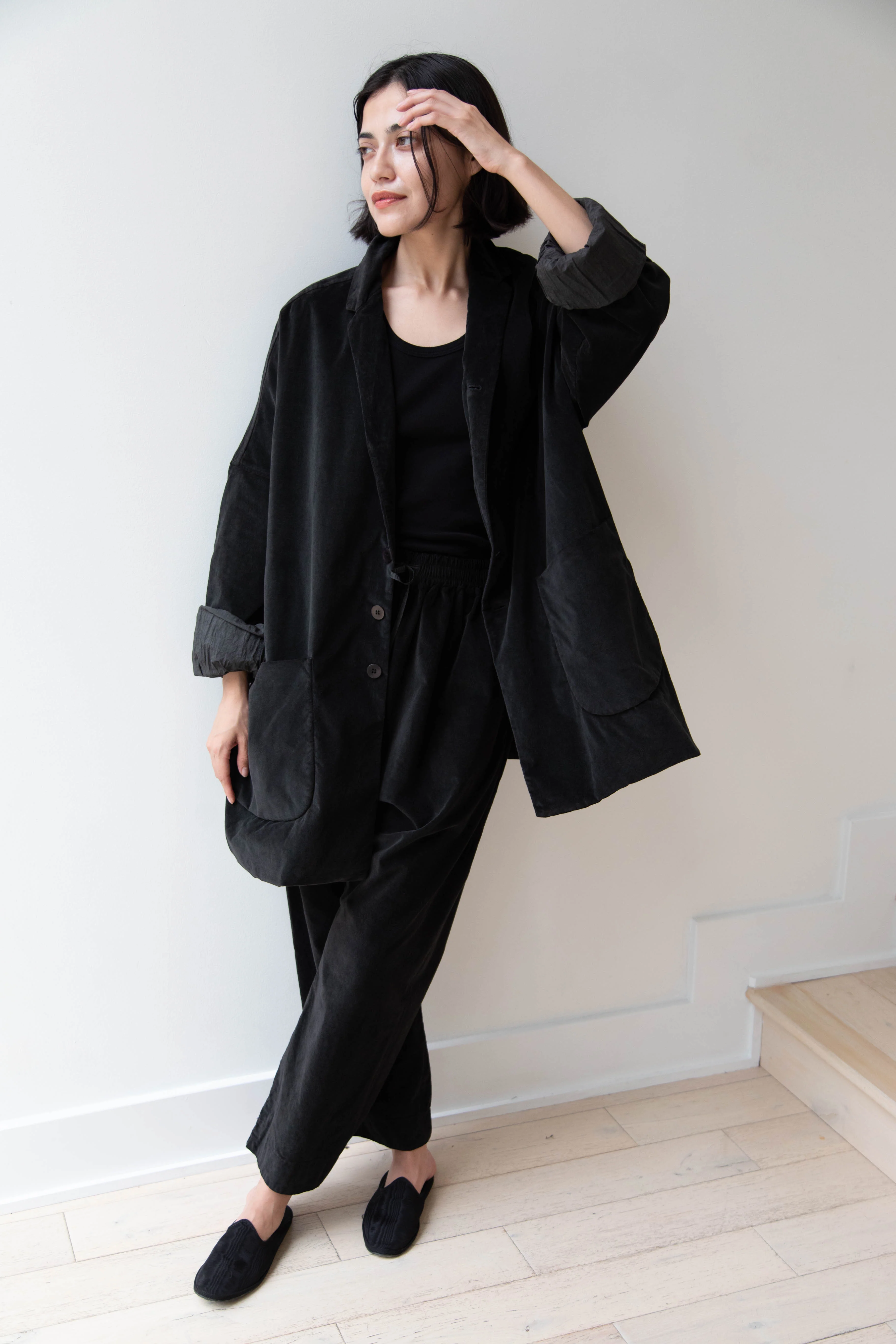 Album di Famiglia | Velvet Big Blazer in Slate - Image 38