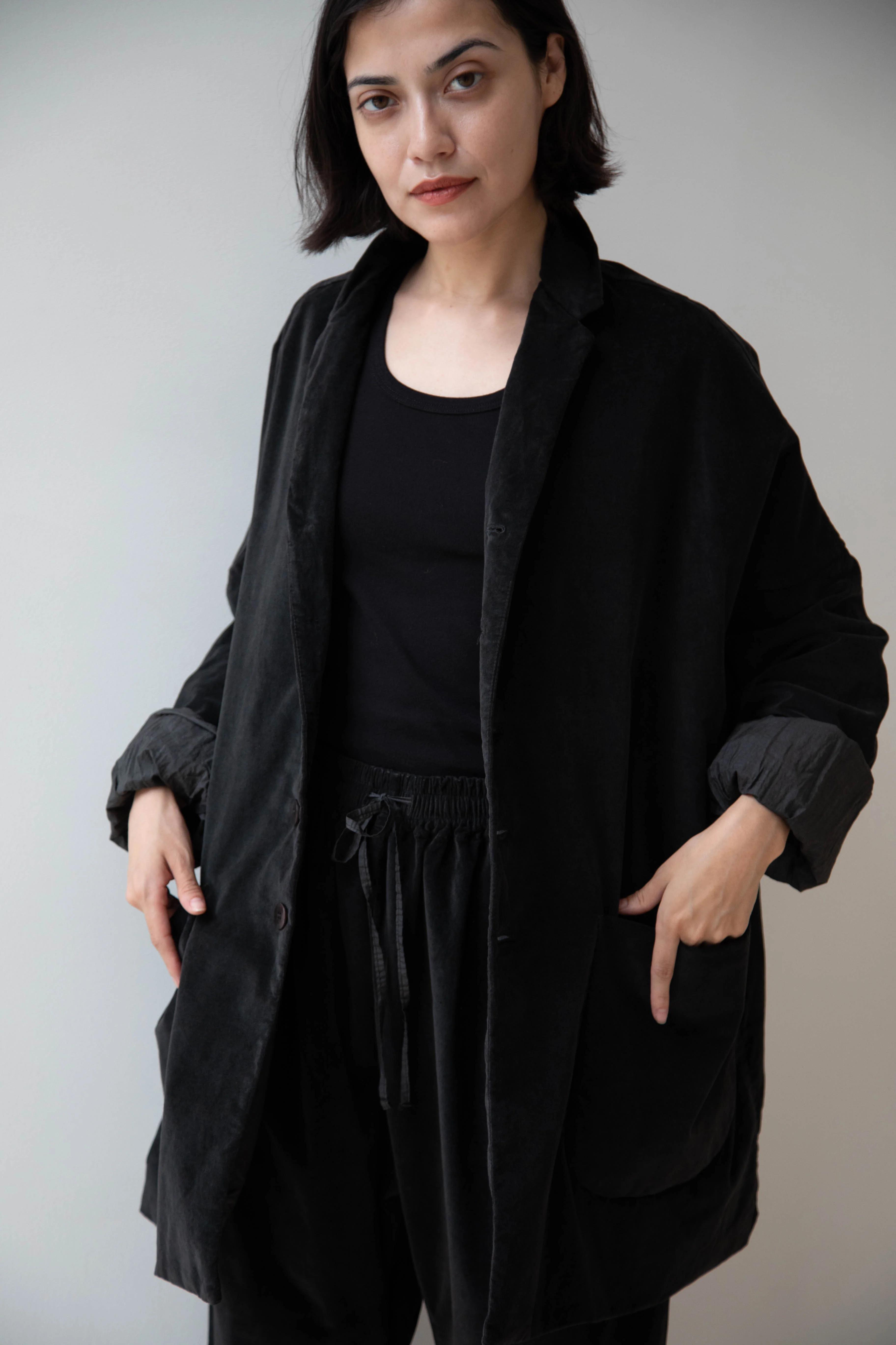 Album di Famiglia | Velvet Big Blazer in Slate - Image 39