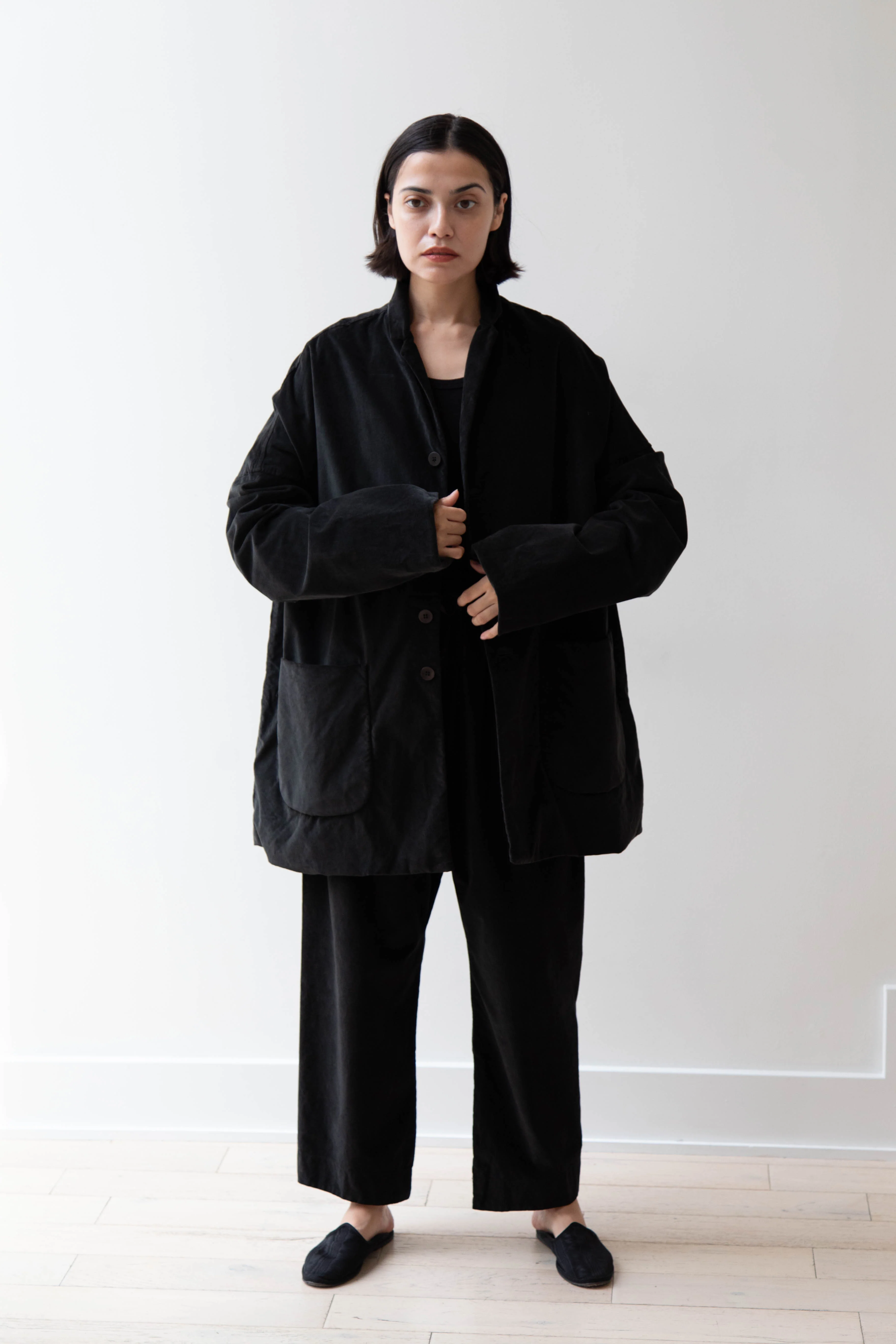 Album di Famiglia | Velvet Big Blazer in Slate - Image 4