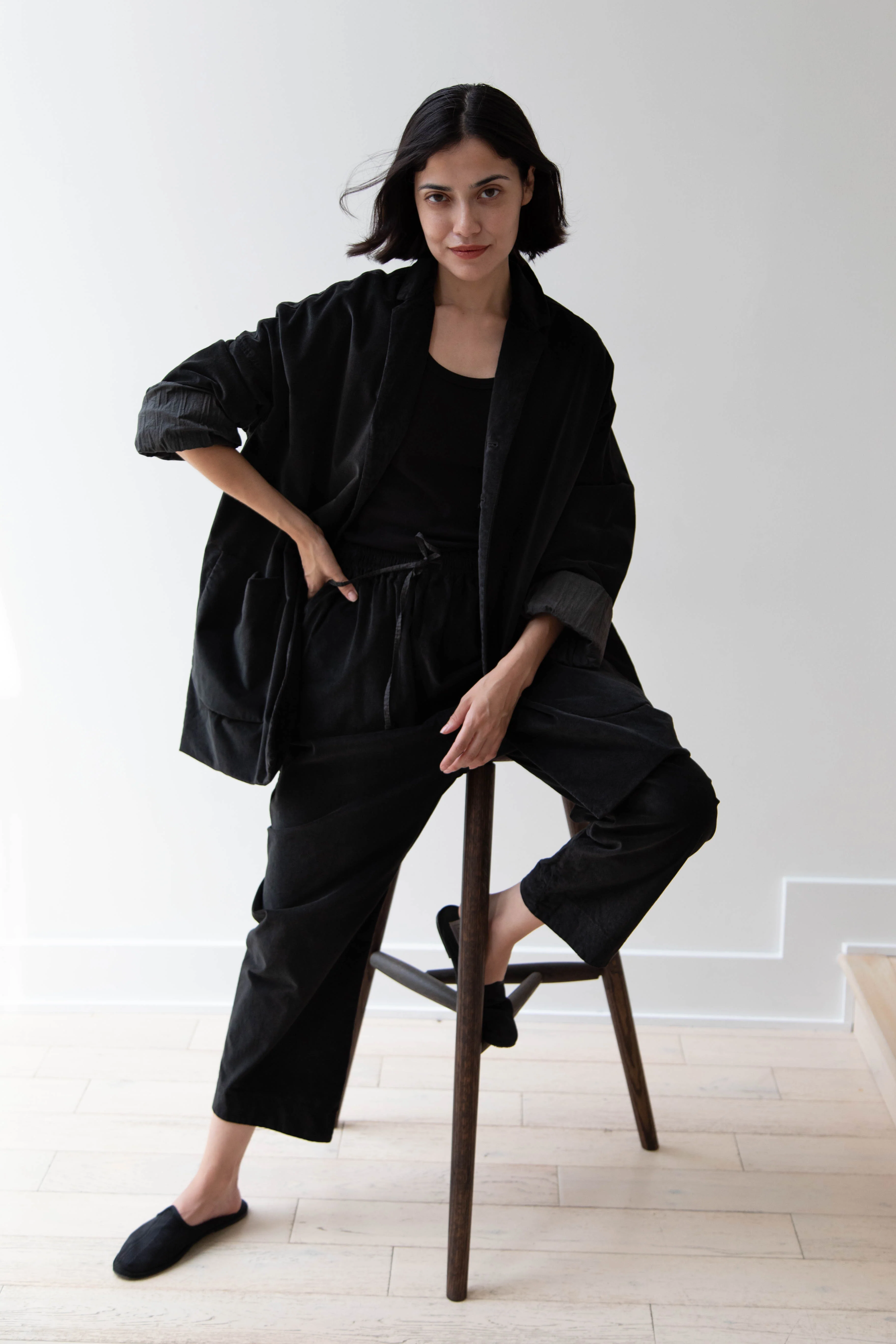 Album di Famiglia | Velvet Big Blazer in Slate - Image 44