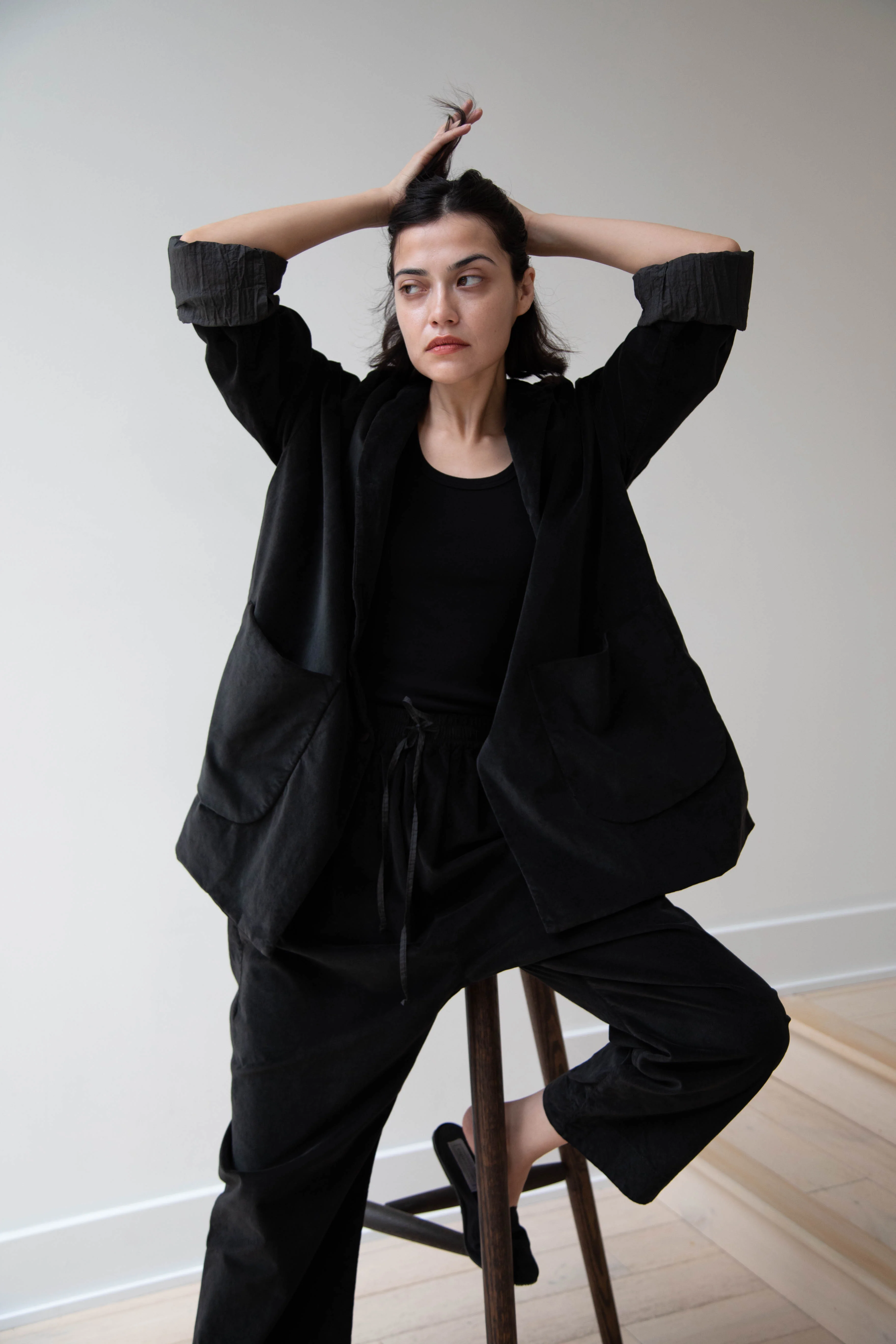 Album di Famiglia | Velvet Big Blazer in Slate - Image 47