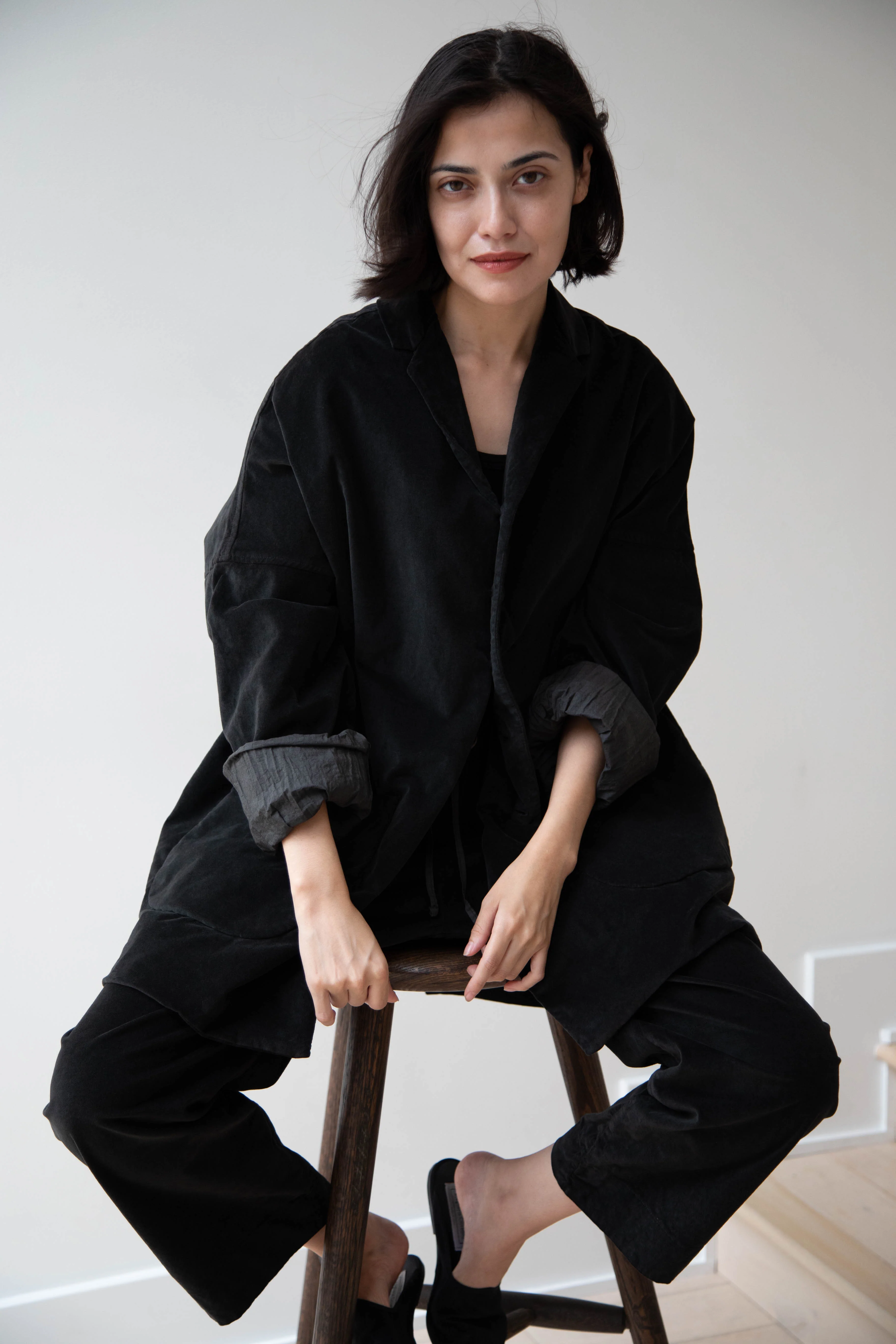 Album di Famiglia | Velvet Big Blazer in Slate - Image 49