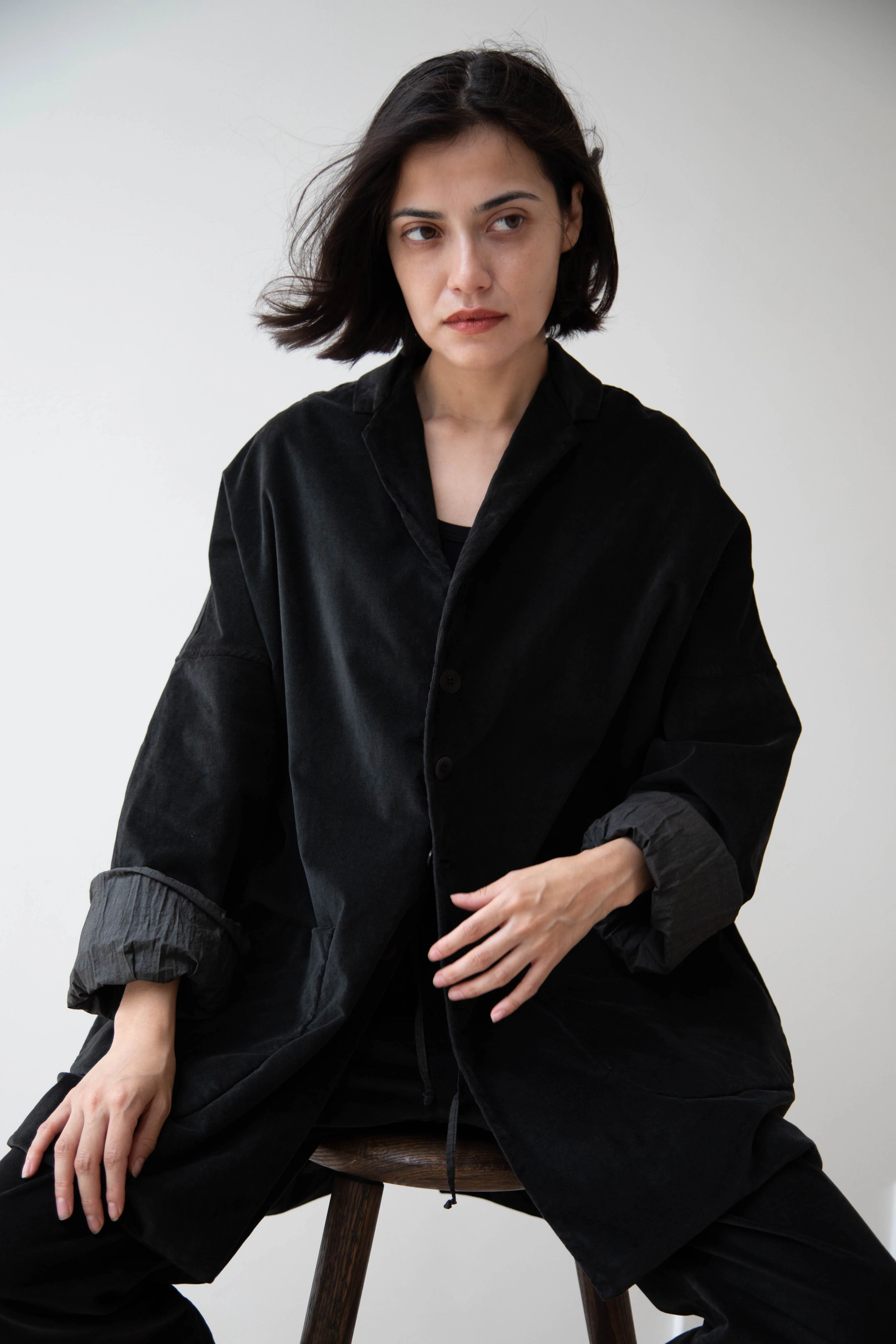 Album di Famiglia | Velvet Big Blazer in Slate - Image 50