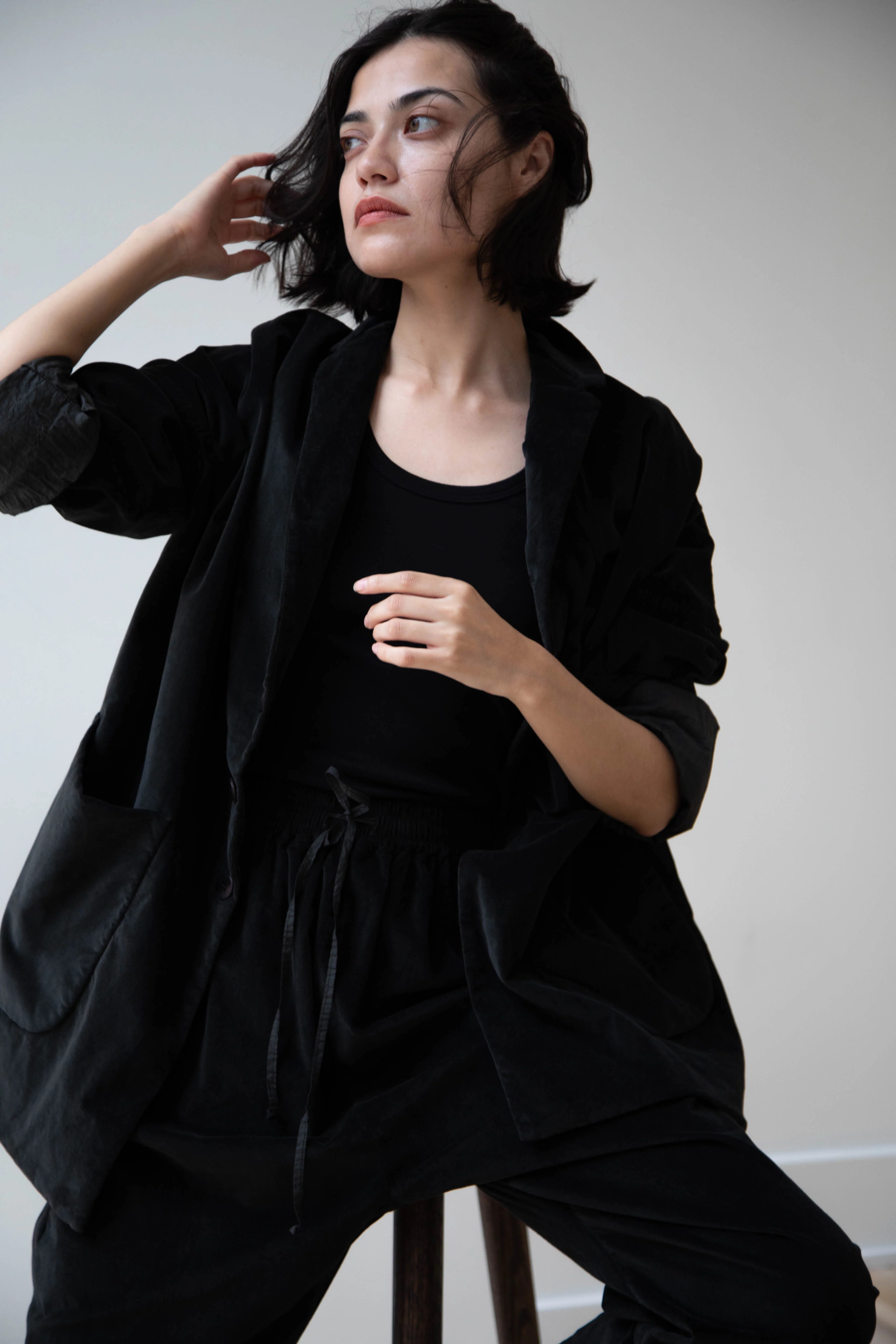 Album di Famiglia | Velvet Big Blazer in Slate - Image 6