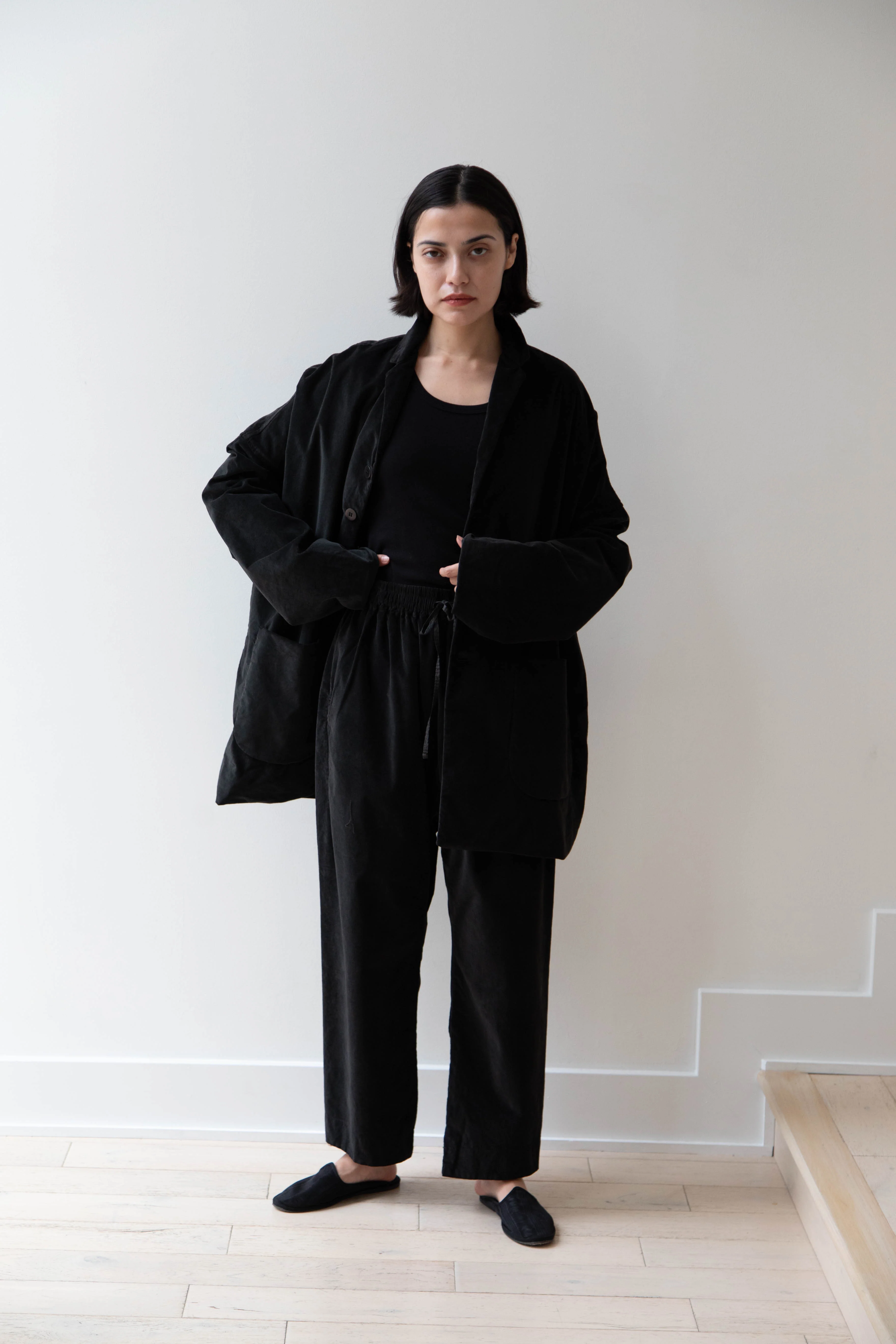 Album di Famiglia | Velvet Big Blazer in Slate - Image 7