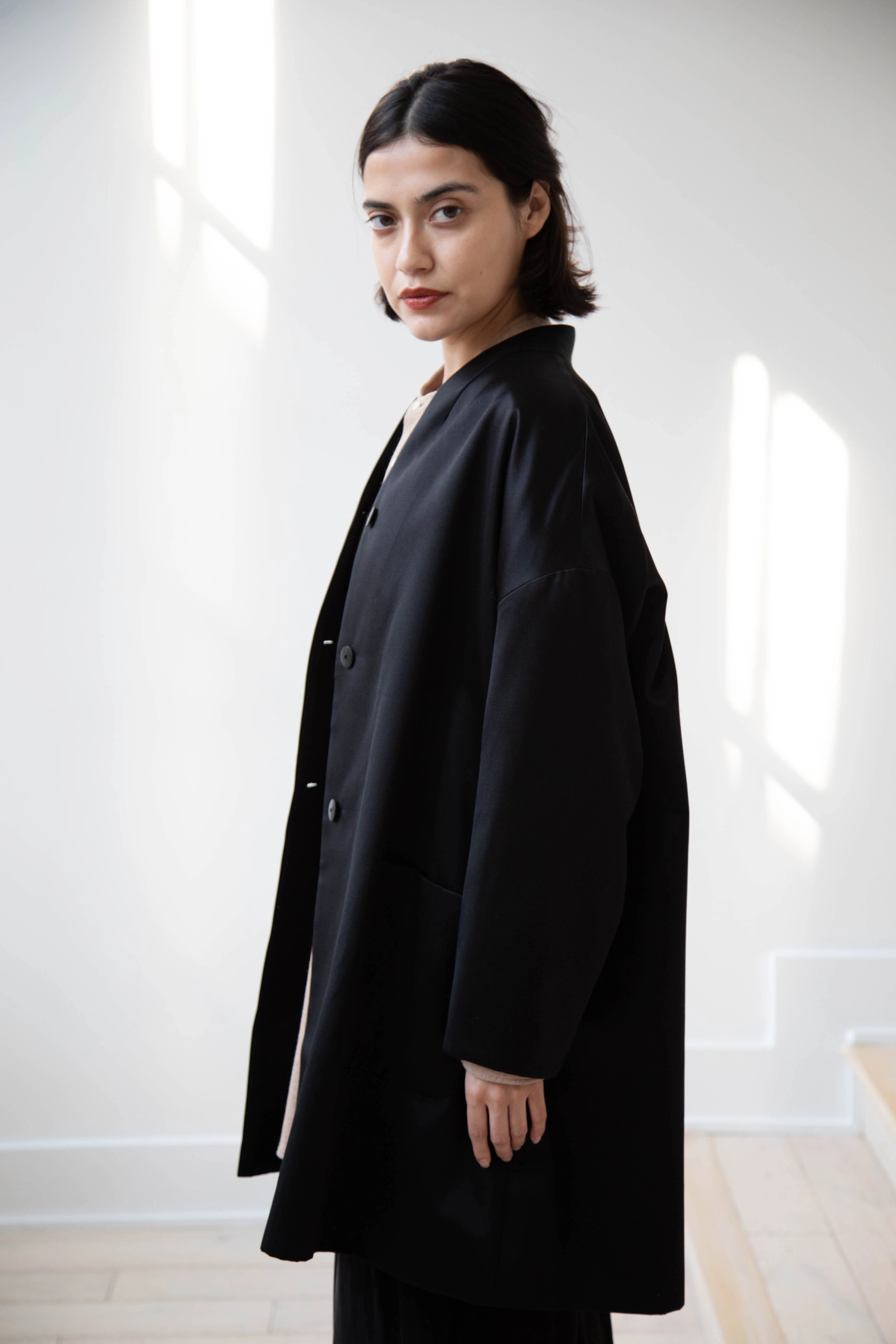 Arts & Science | Robe Cardigan Jacket in Cotton Silk Satin - Image 11