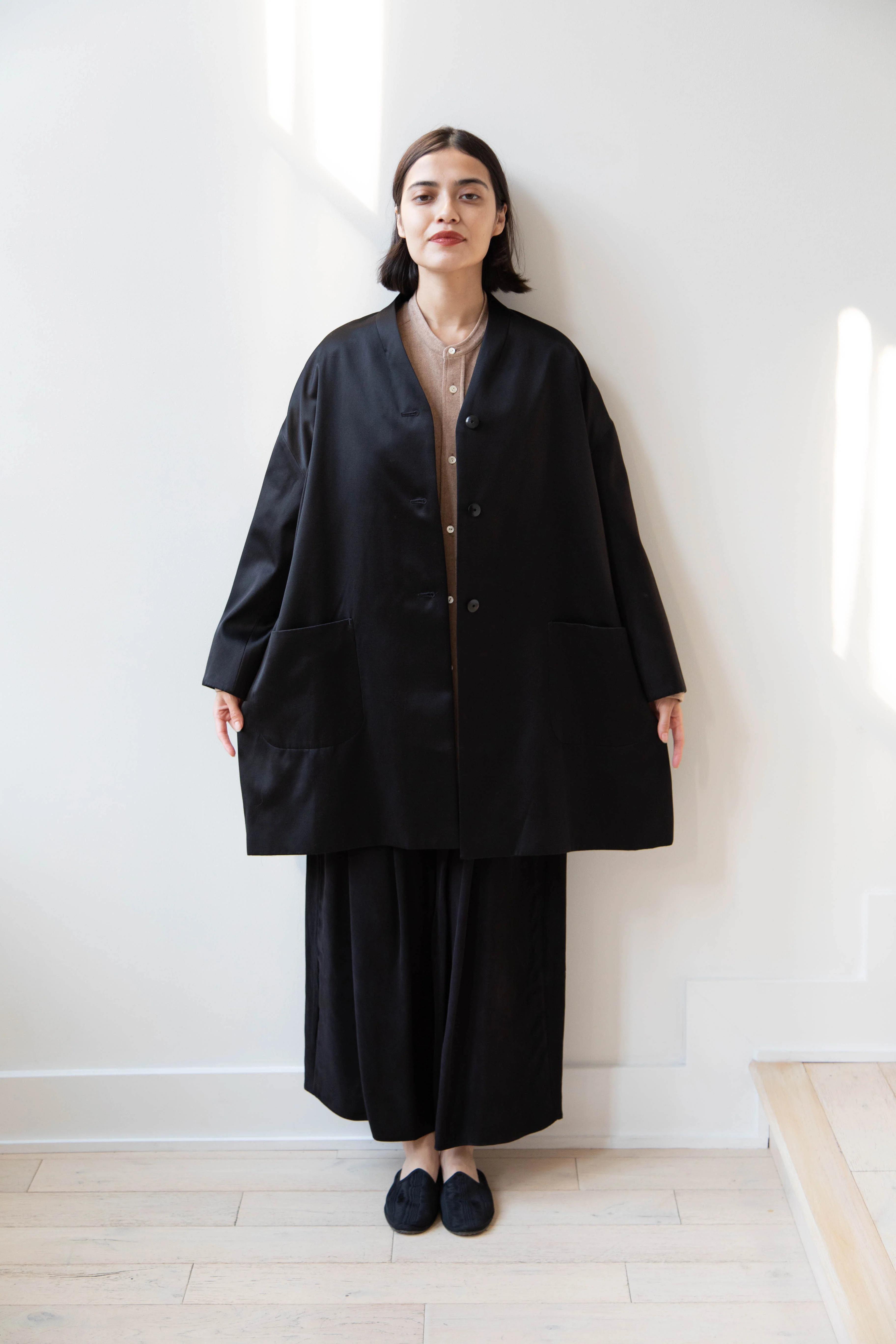 Arts & Science | Robe Cardigan Jacket in Cotton Silk Satin - Image 14