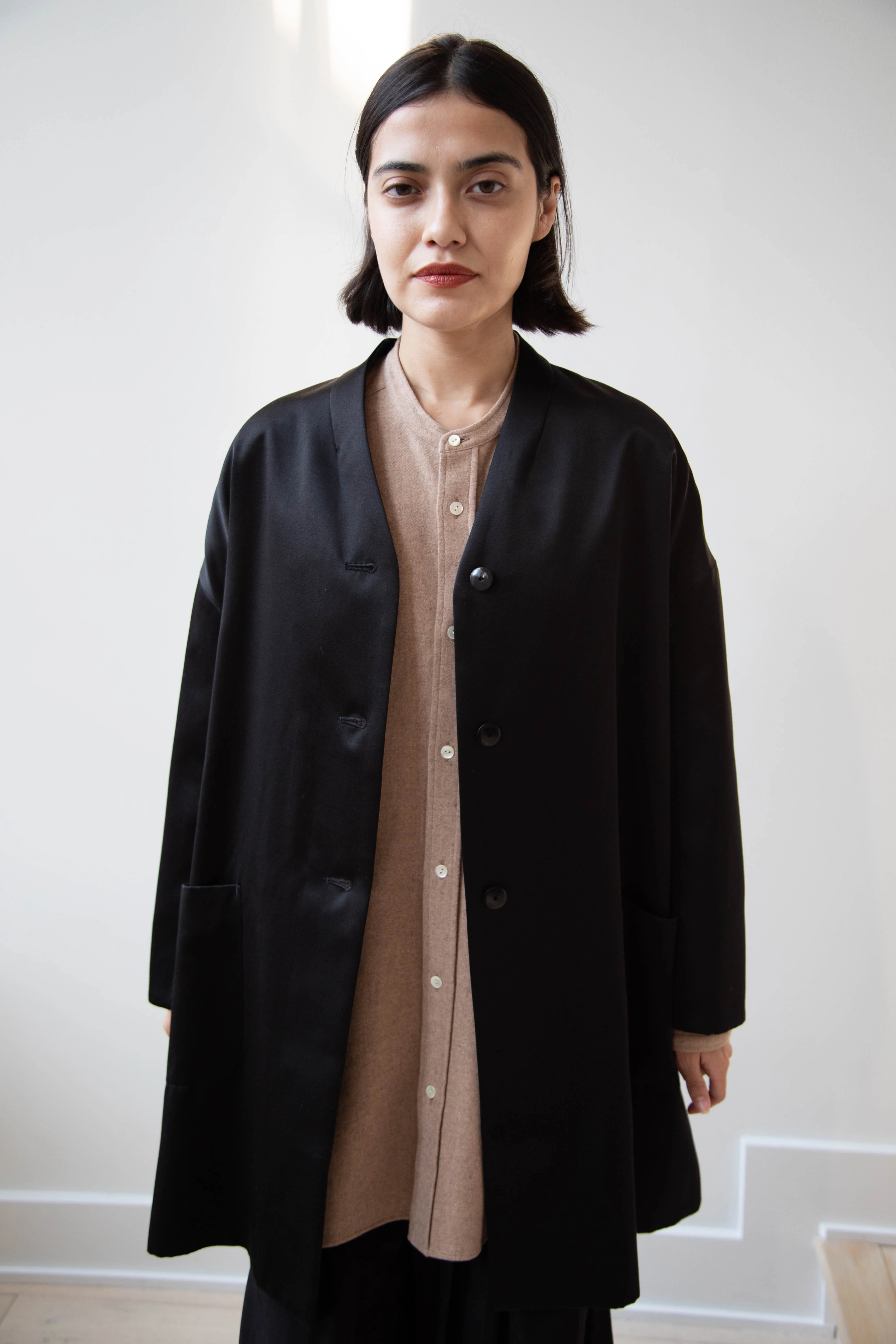 Arts & Science | Robe Cardigan Jacket in Cotton Silk Satin - Image 23