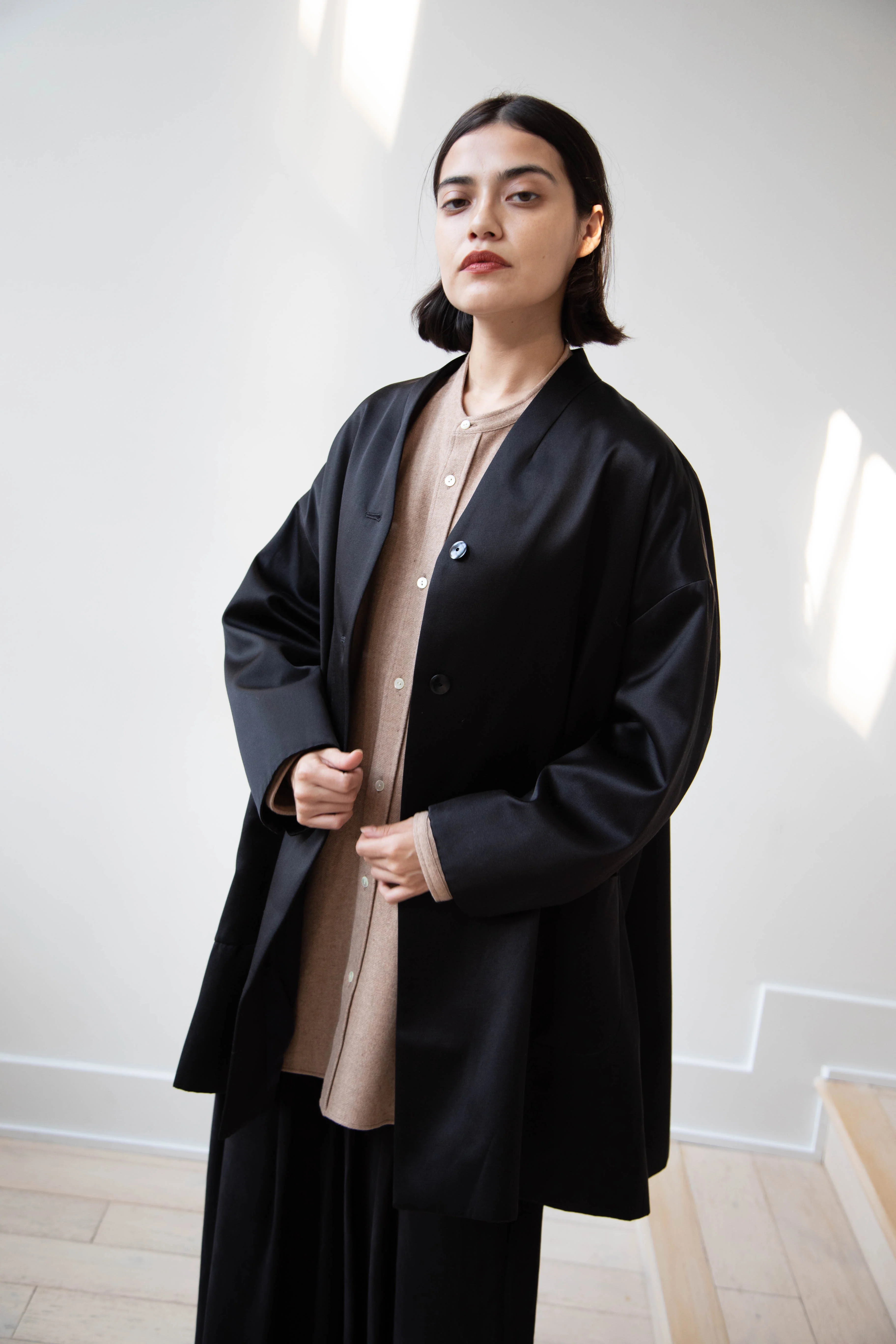 Arts & Science | Robe Cardigan Jacket in Cotton Silk Satin - Image 25