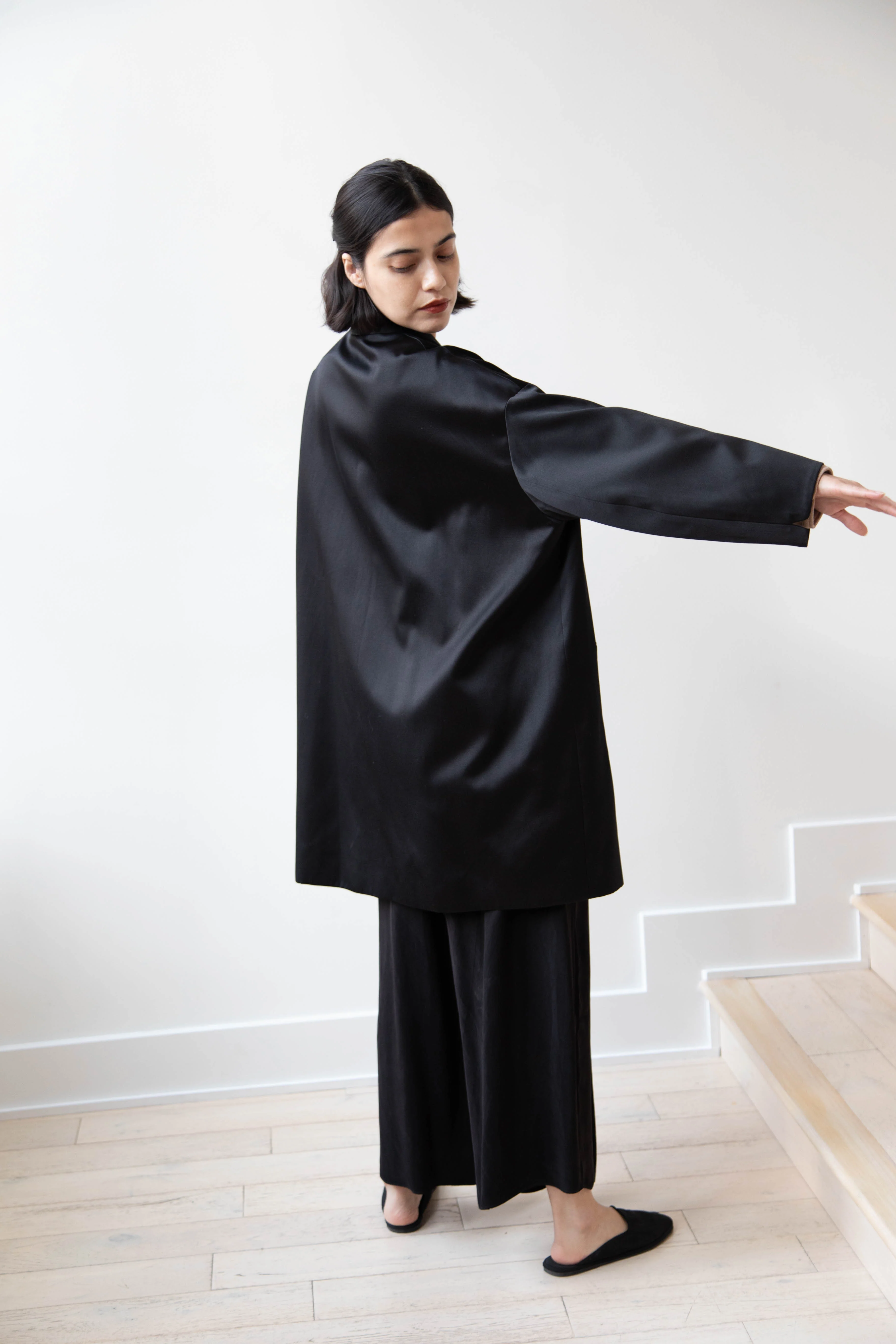 Arts & Science | Robe Cardigan Jacket in Cotton Silk Satin - Image 32