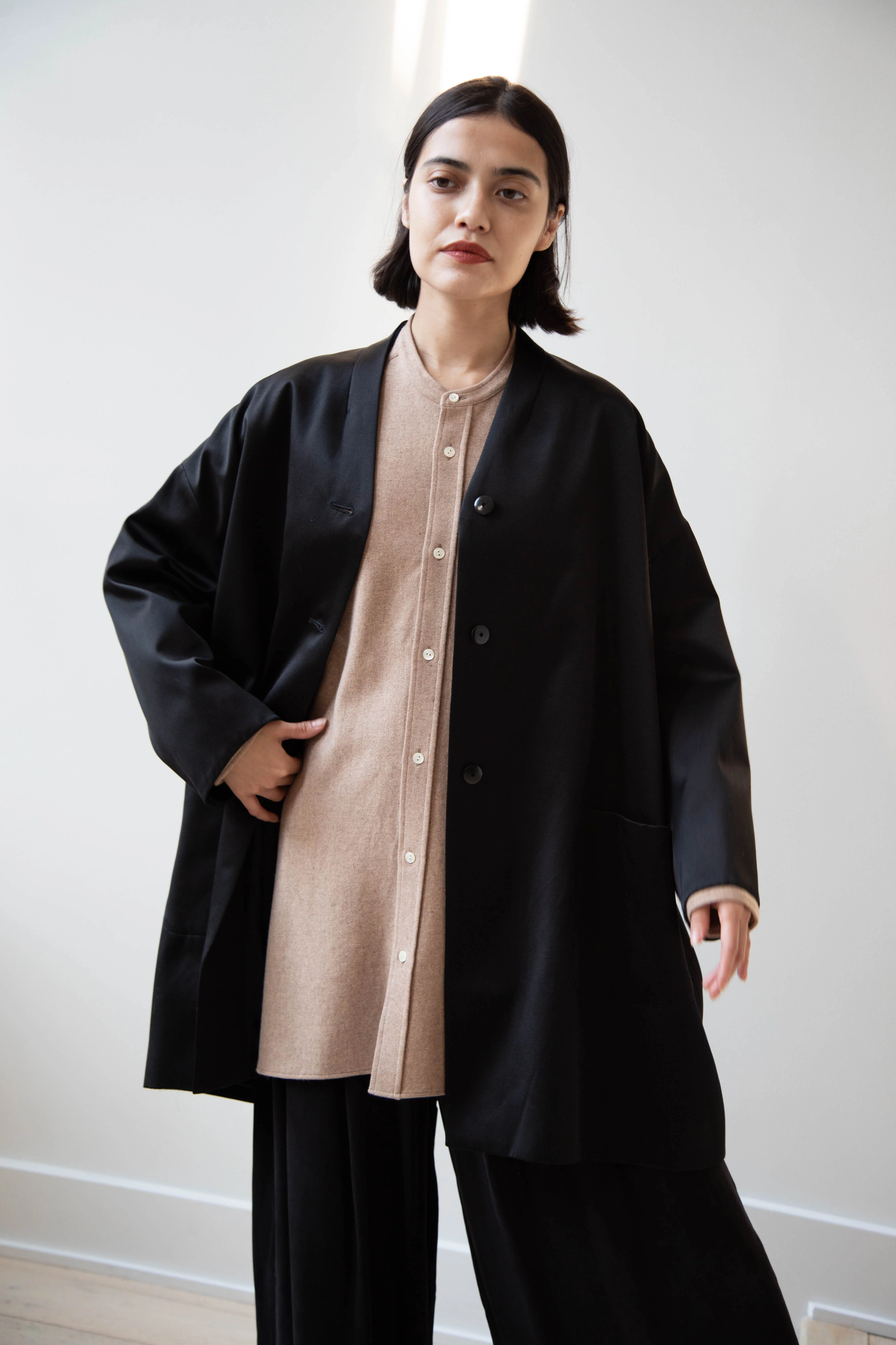 Arts & Science | Robe Cardigan Jacket in Cotton Silk Satin - Image 4