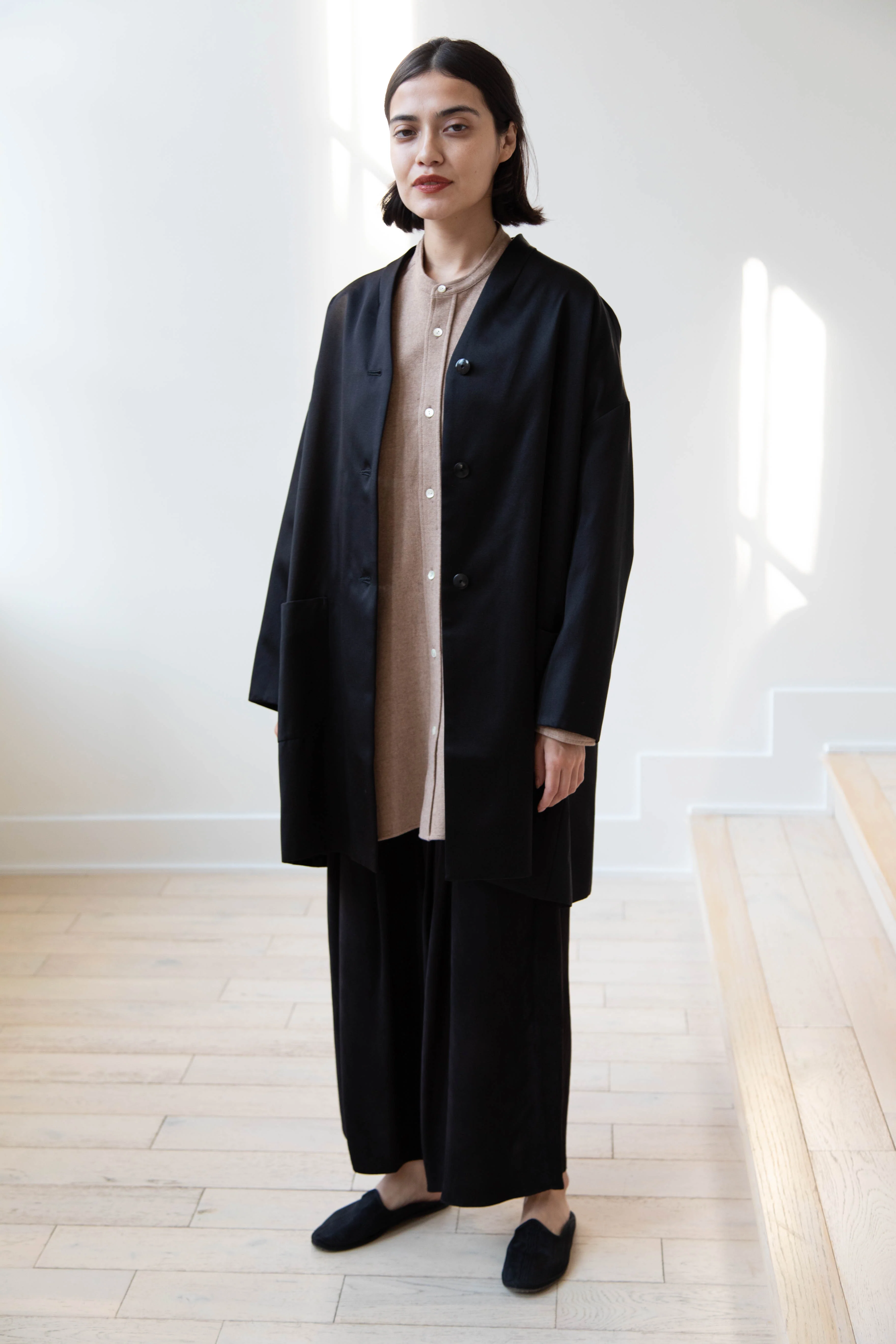 Arts & Science | Robe Cardigan Jacket in Cotton Silk Satin - Image 7