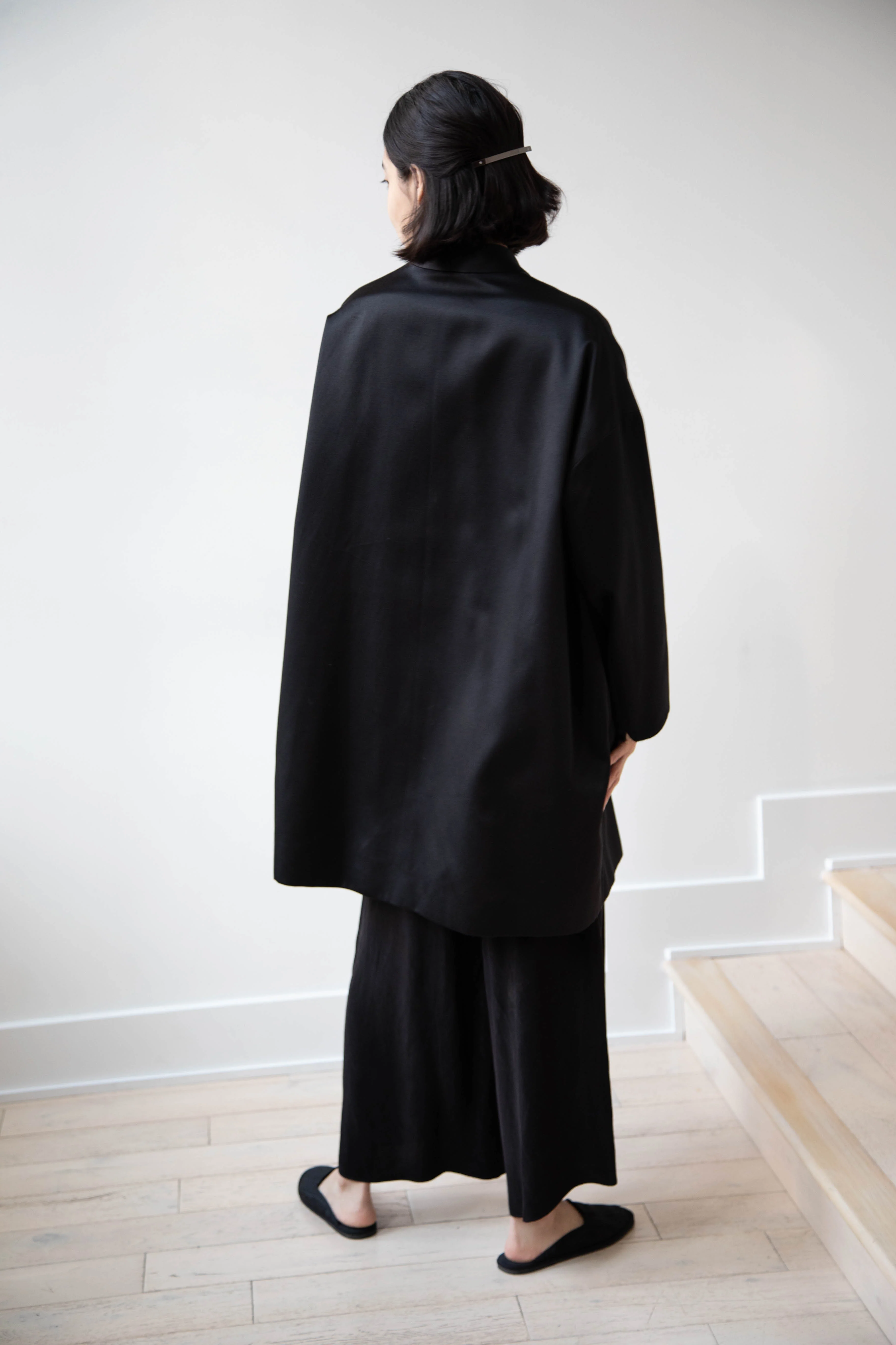 Arts & Science | Robe Cardigan Jacket in Cotton Silk Satin - Image 8