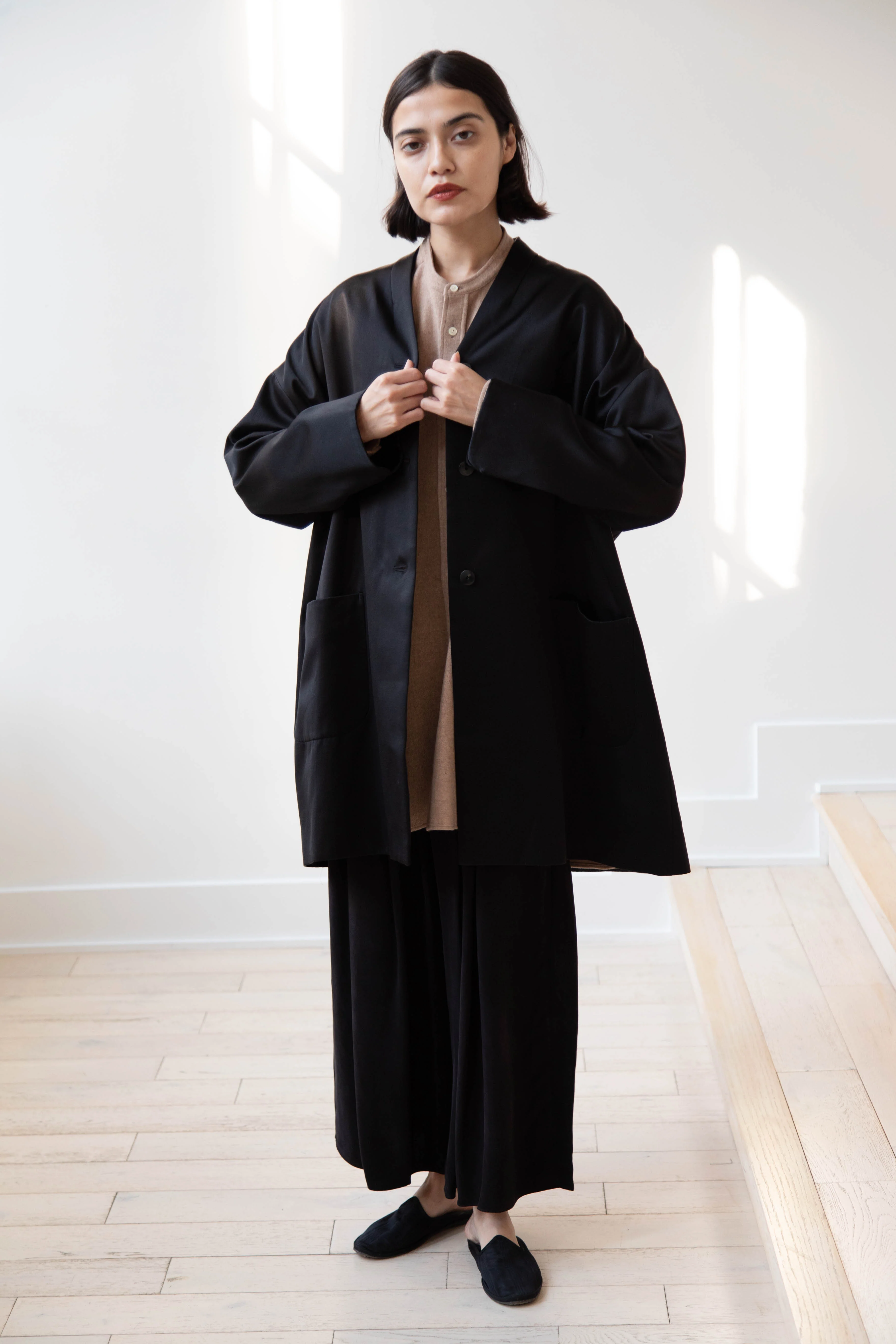 Arts & Science | Robe Cardigan Jacket in Cotton Silk Satin - Image 9