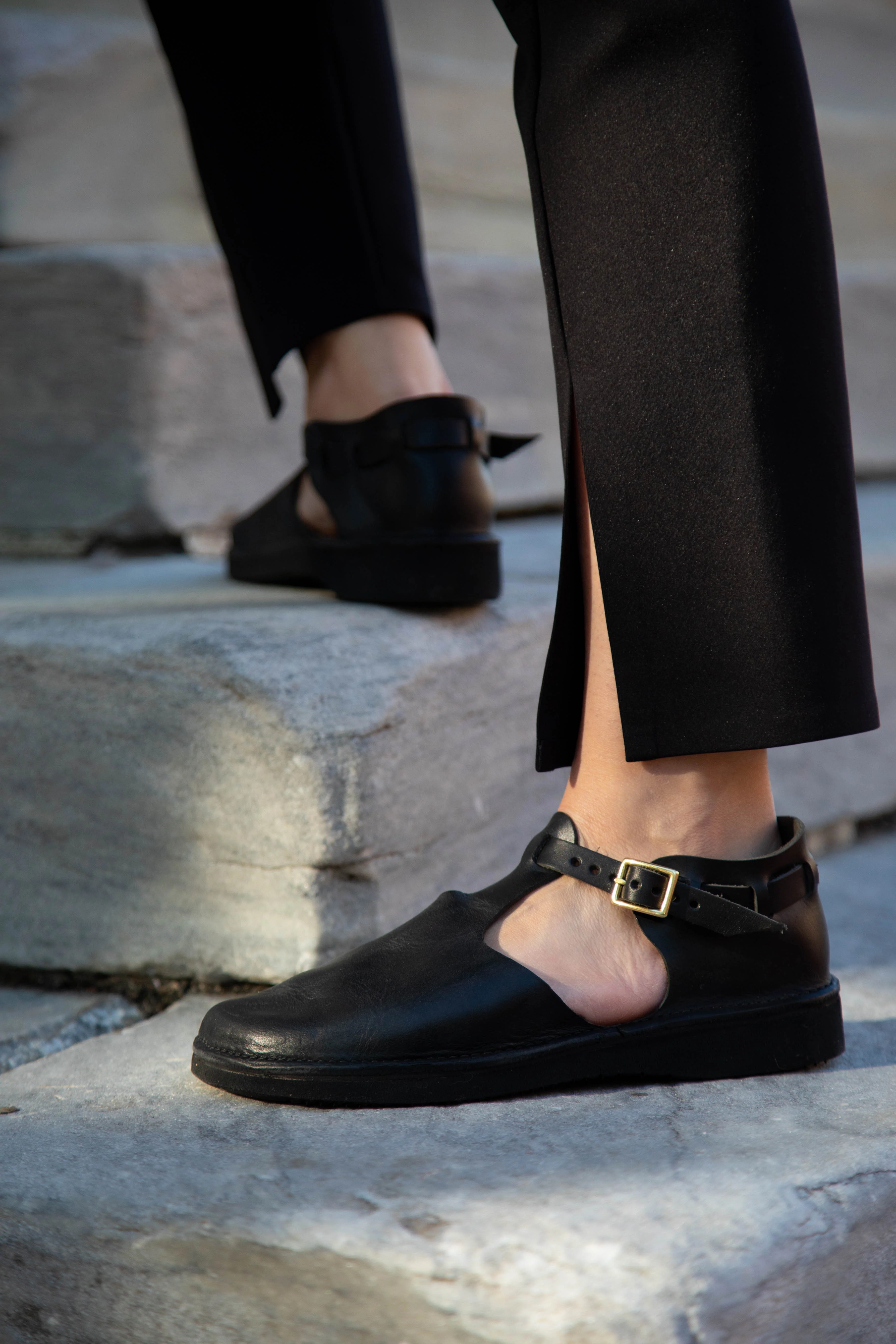 Aurora Shoes T-Strap in Black - Image 14
