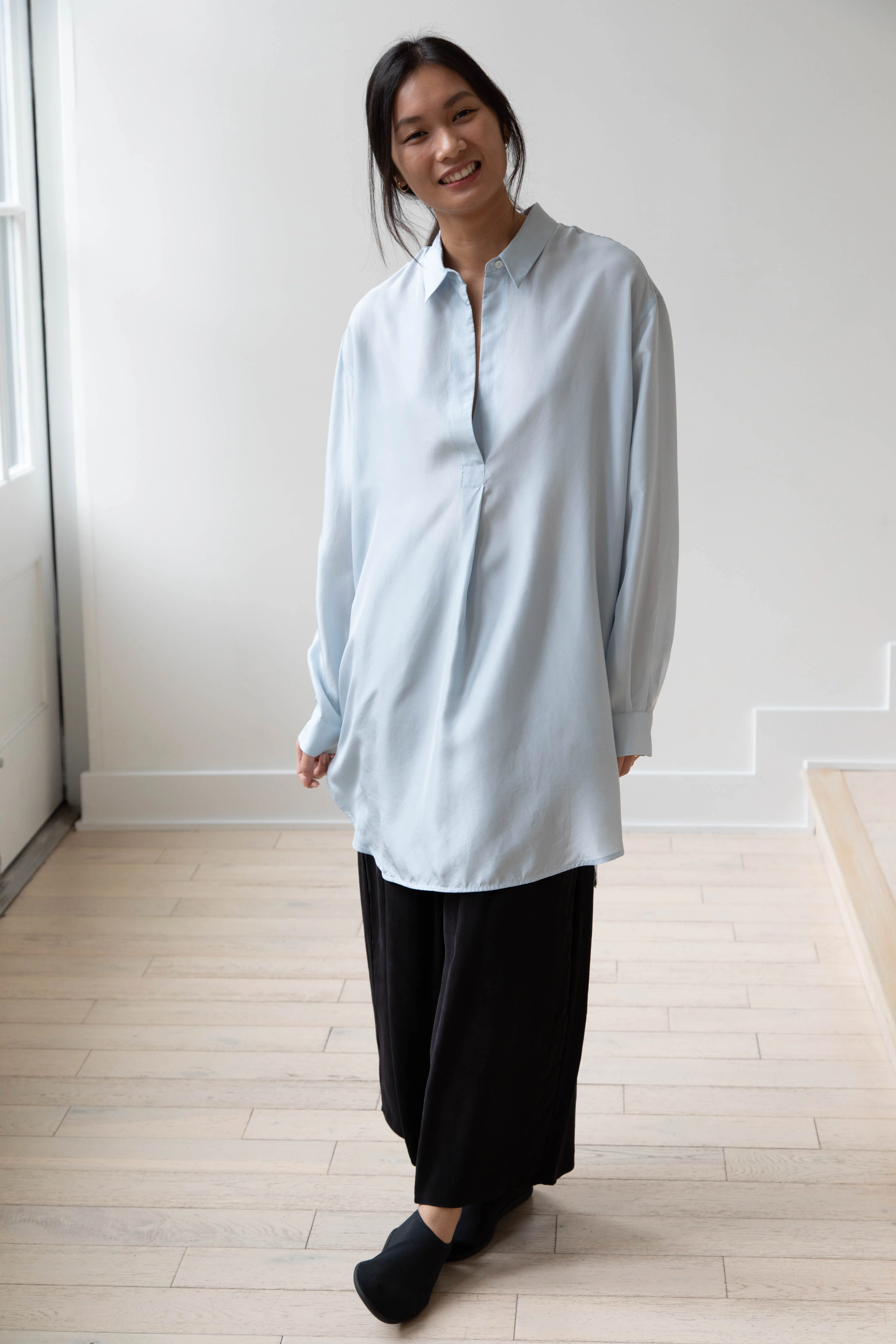Barena Venezia | Cencia Tunic in Aqua Silk - Image 6