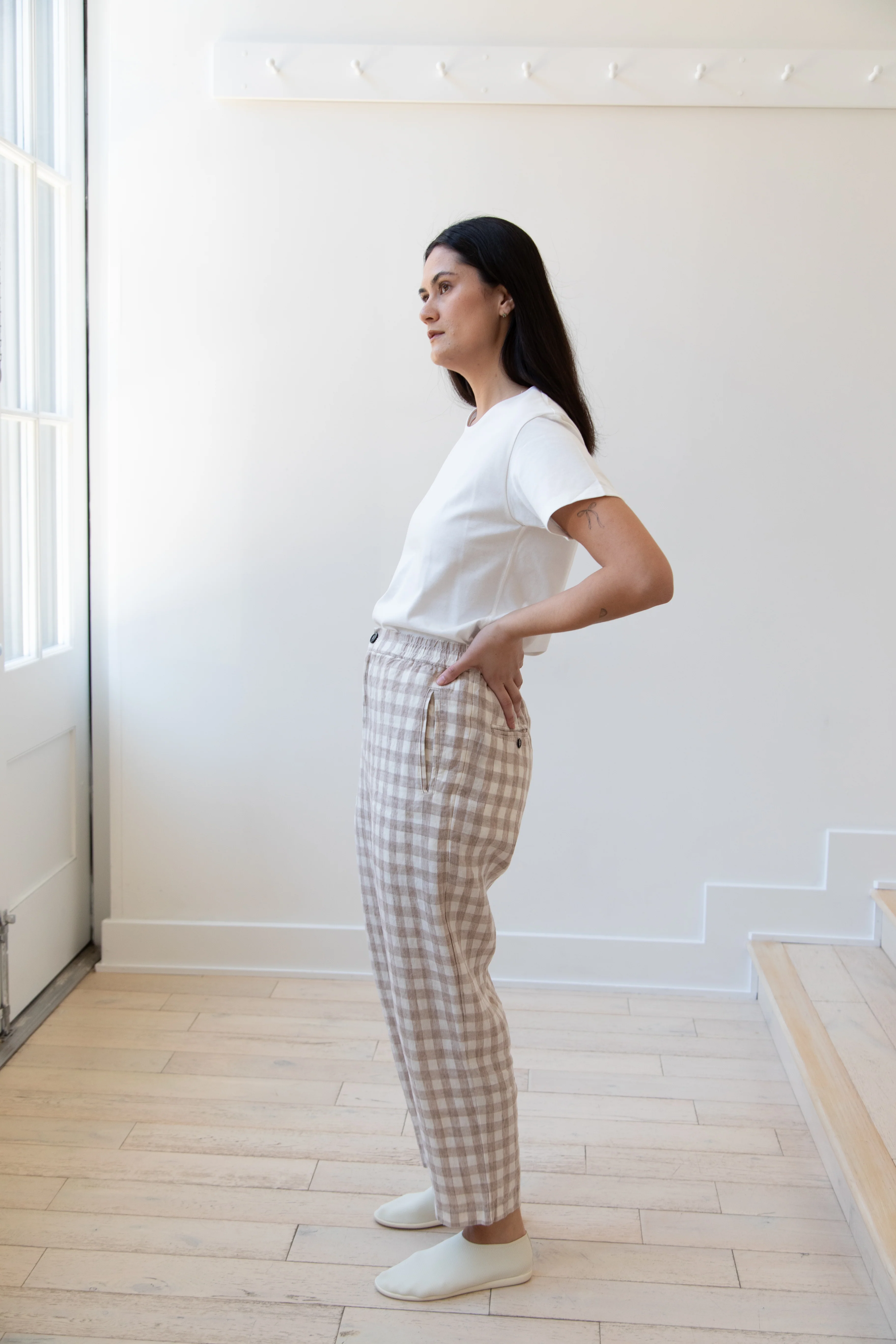 Barena Venezia | Cream Check Trousers - Image 8